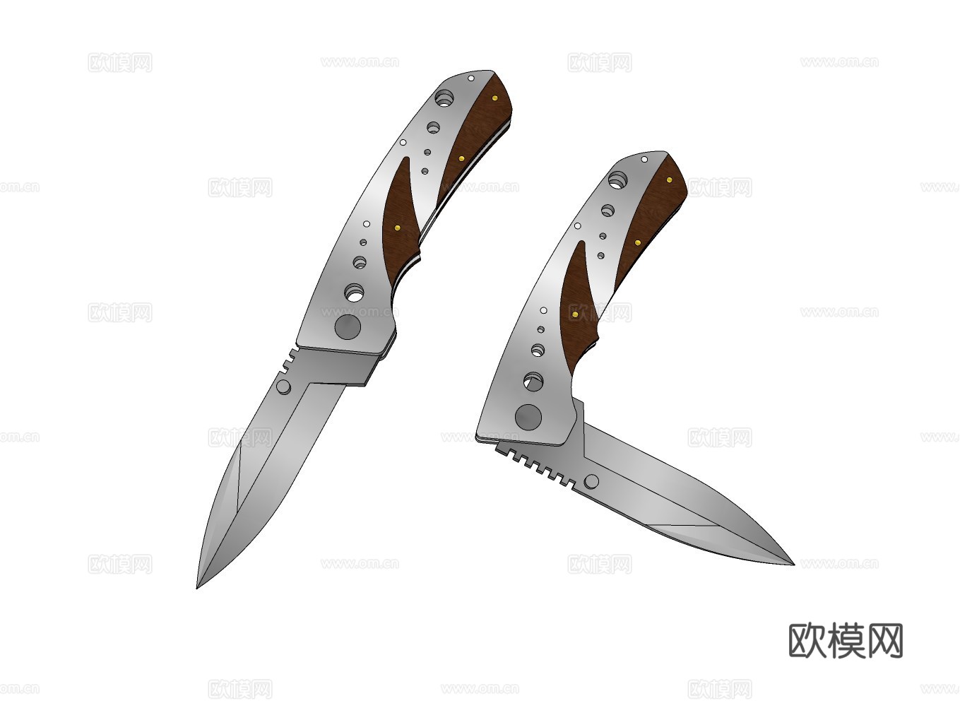 折叠刀su模型