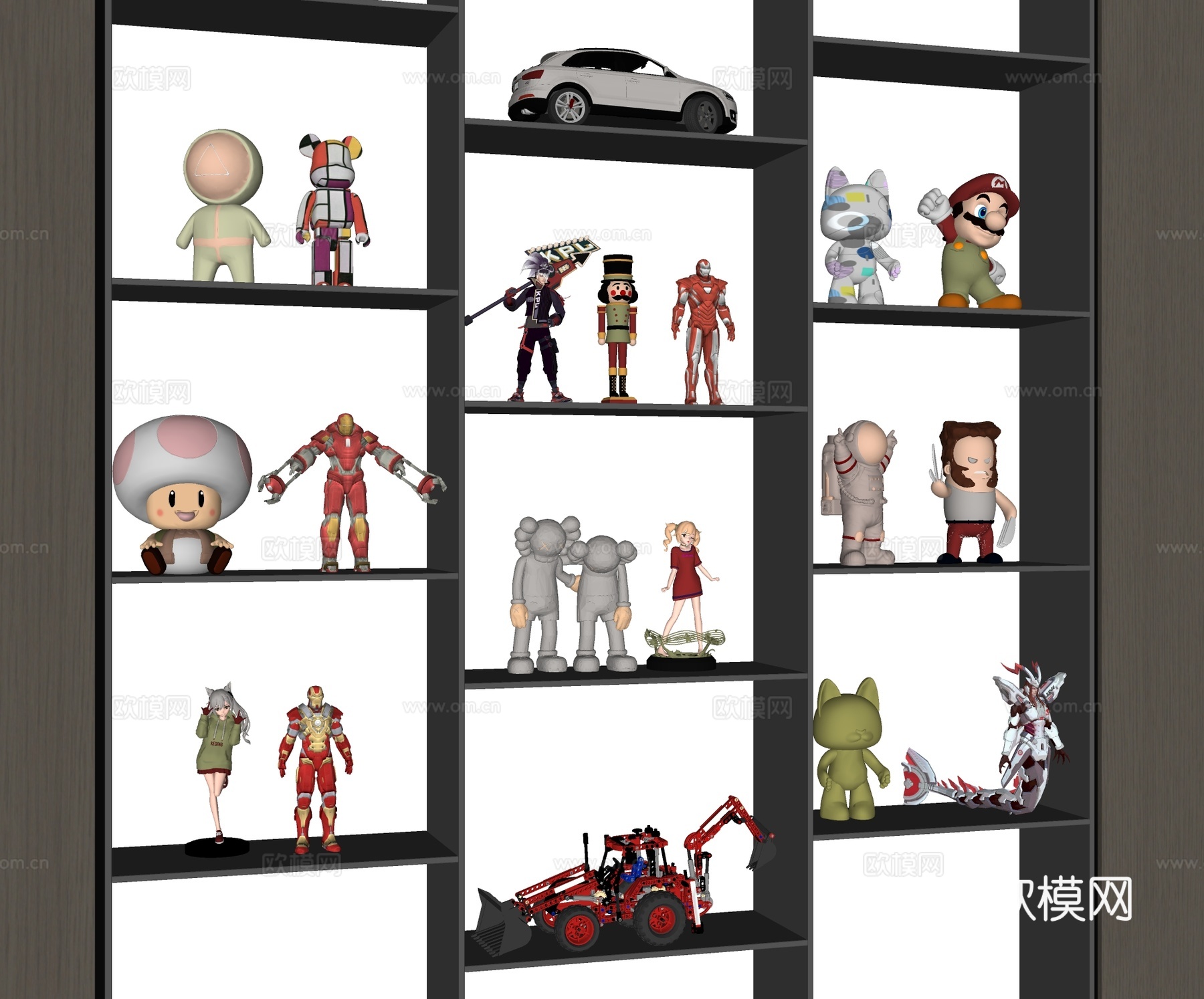 现代玩具手办su模型