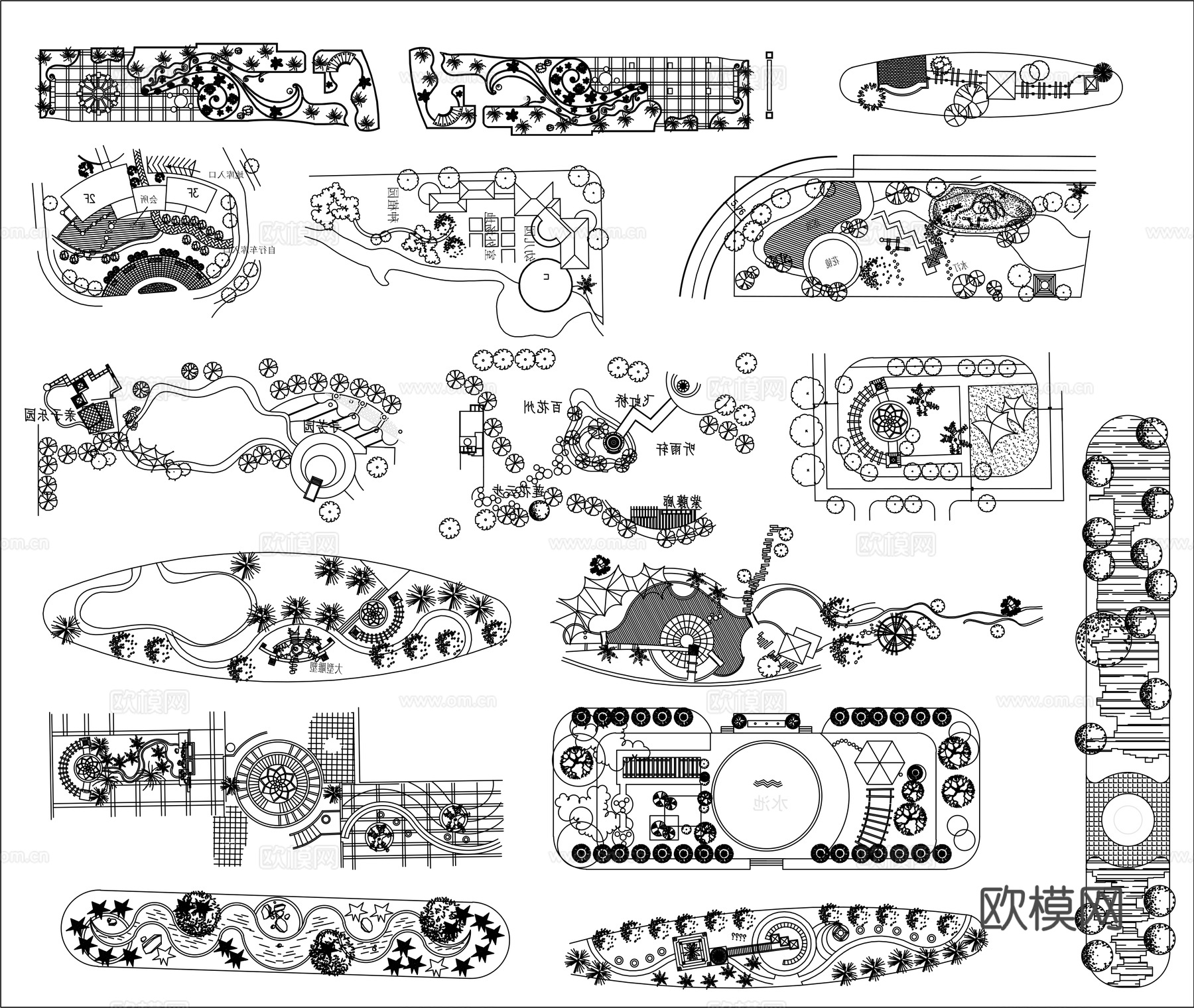 别墅造景户外庭院造景阳台造景室内小景cad施工图下载（渲染图4）