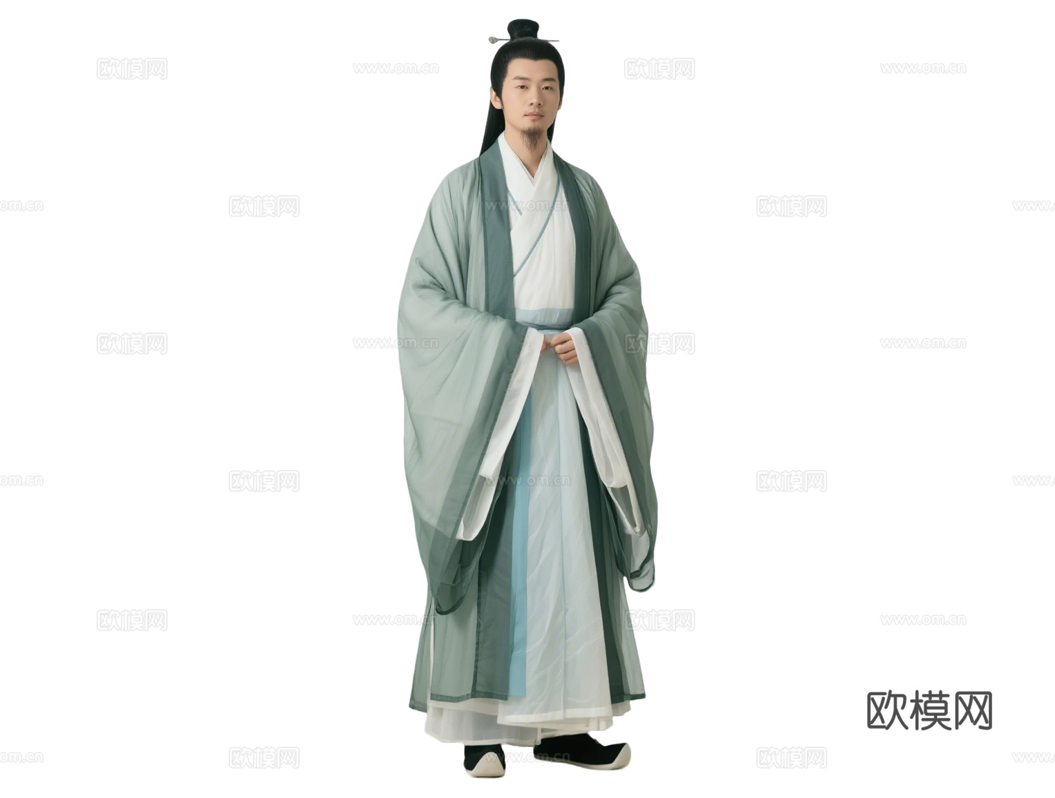 PS免抠古装人物 古代读书人 古装男子 书生 文人骚客 诗人