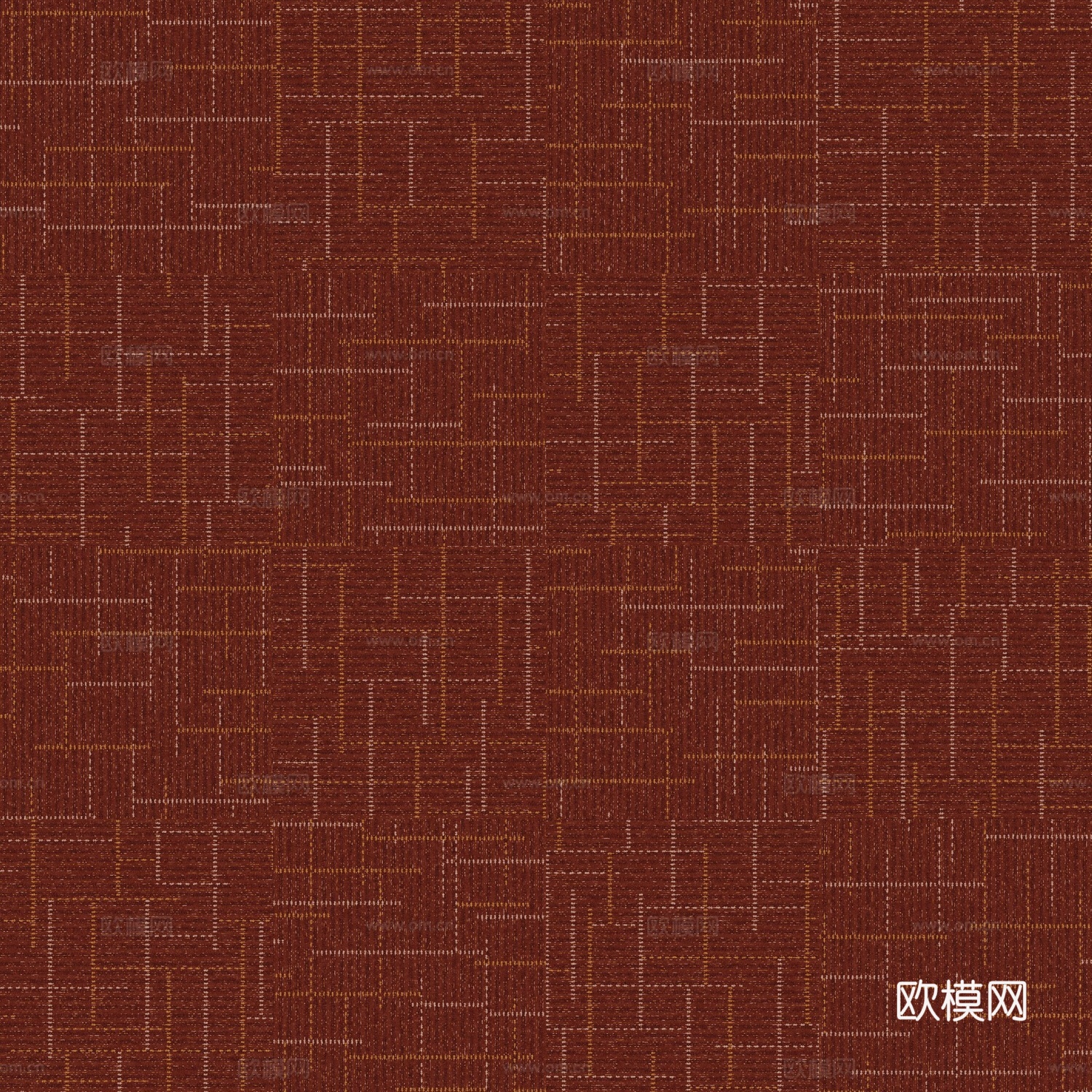 红色办公方块地毯