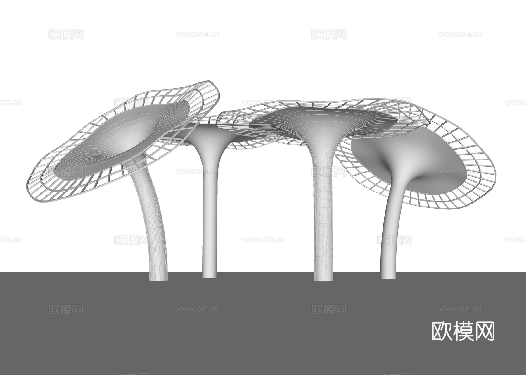 现代柱子 景观柱 景观亭 格栅柱子 装饰柱子 室内柱子 圆柱su模型
