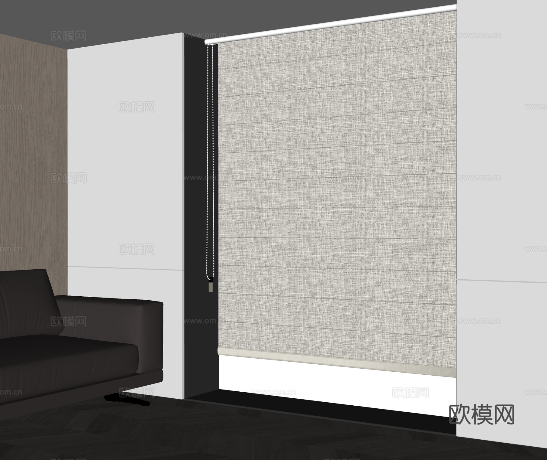 现代卷帘su模型