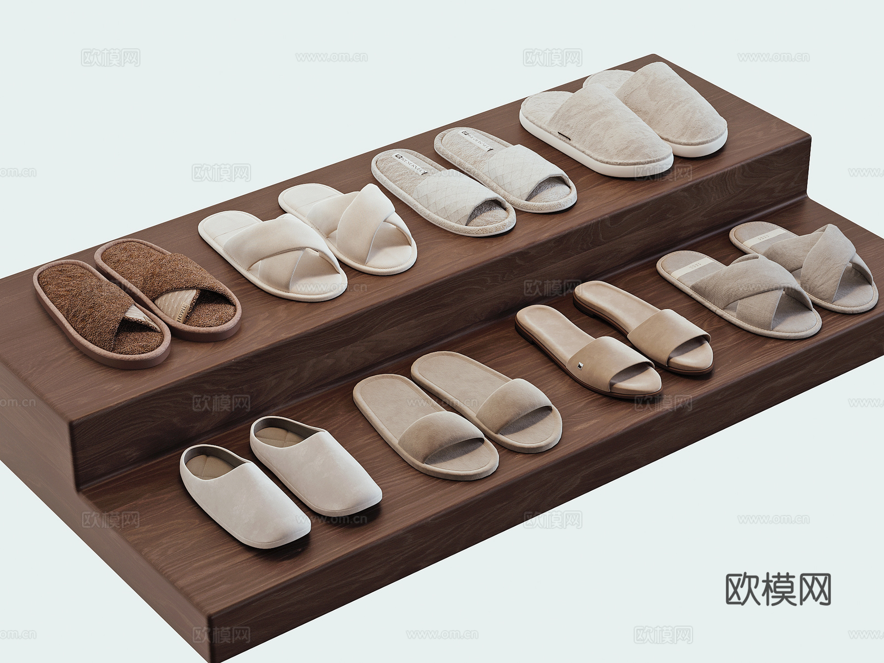 现代拖鞋su模型