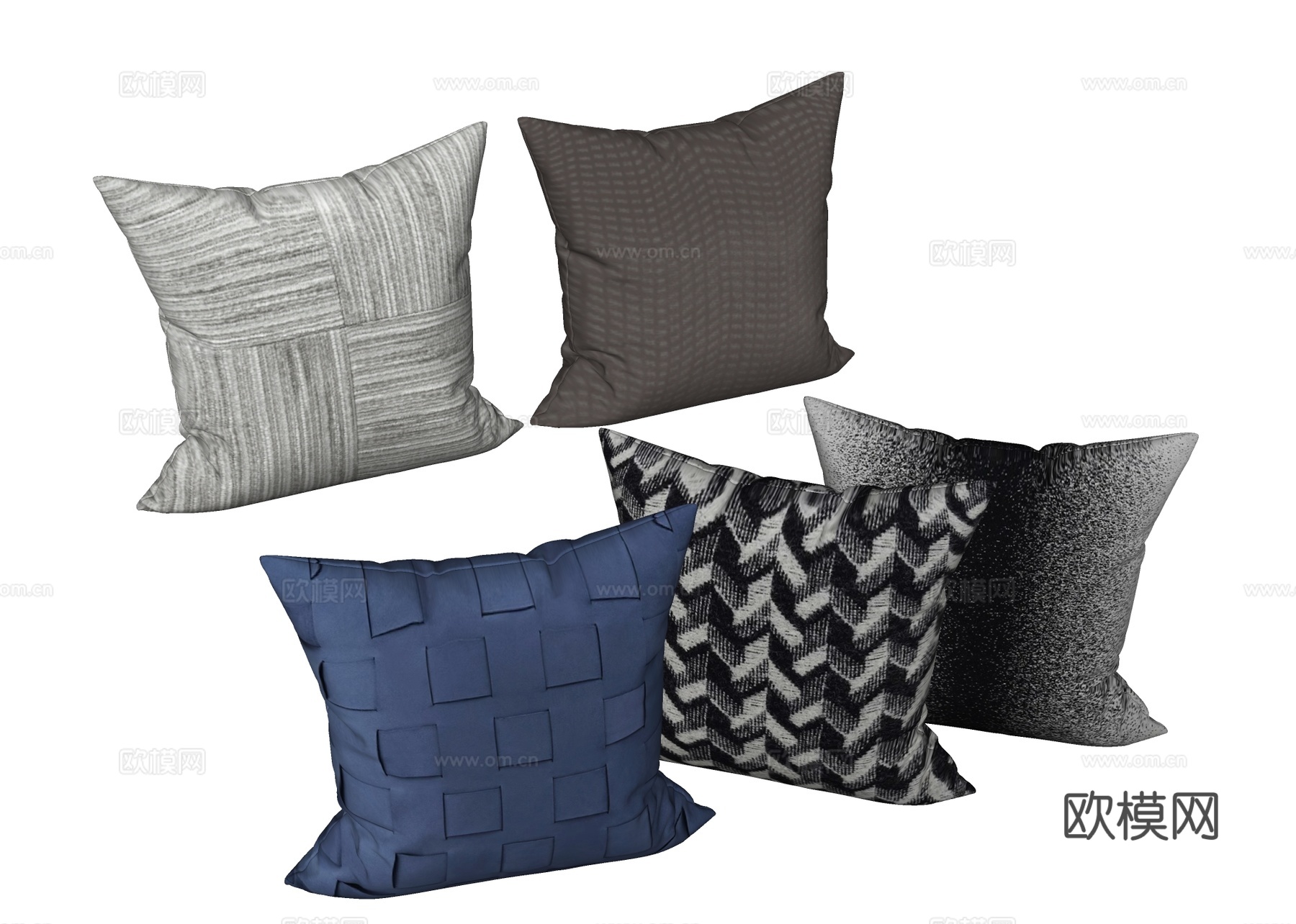 现代抱枕枕头su模型
