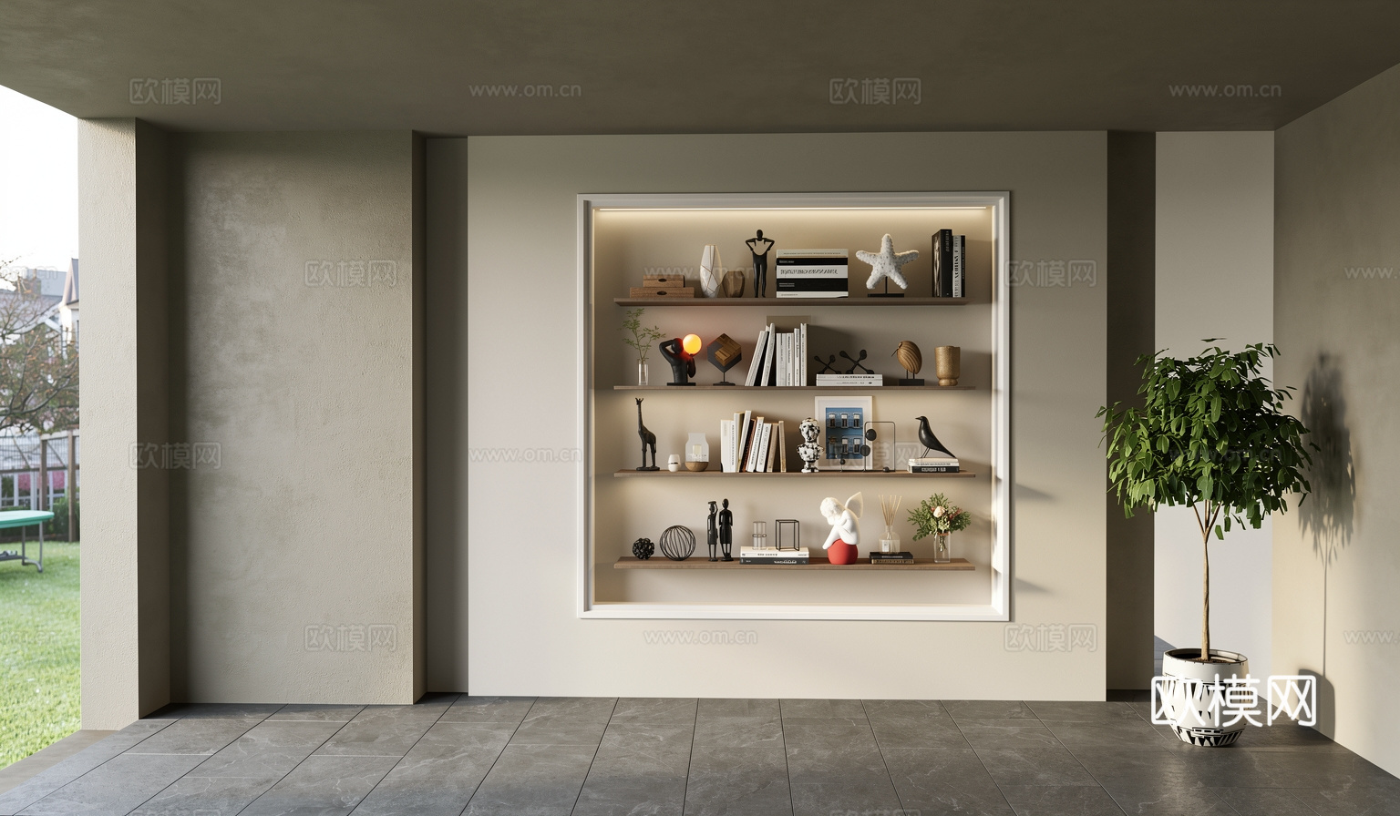 现代饰品摆件su模型