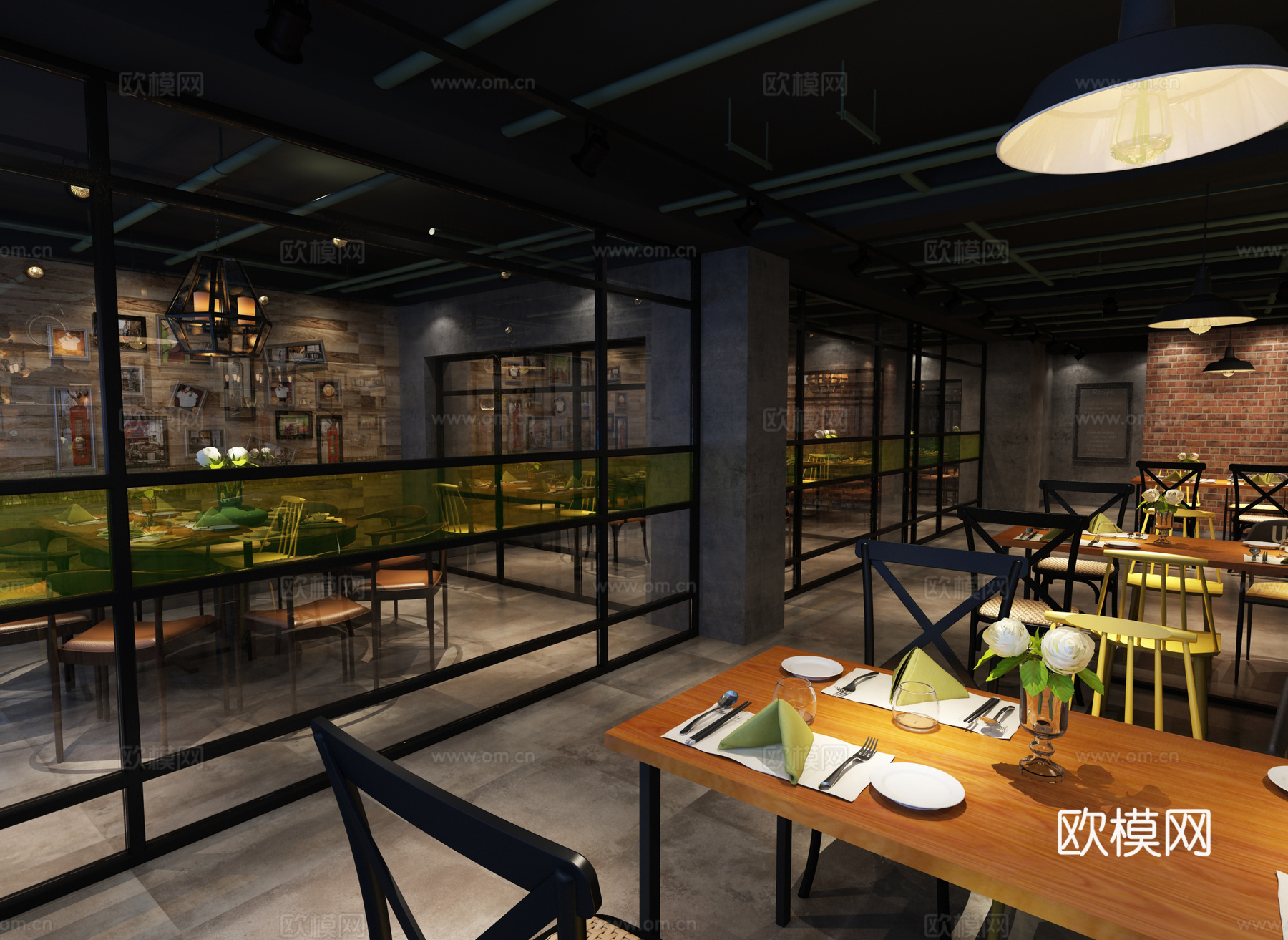 工业风鱼火锅工装3d模型