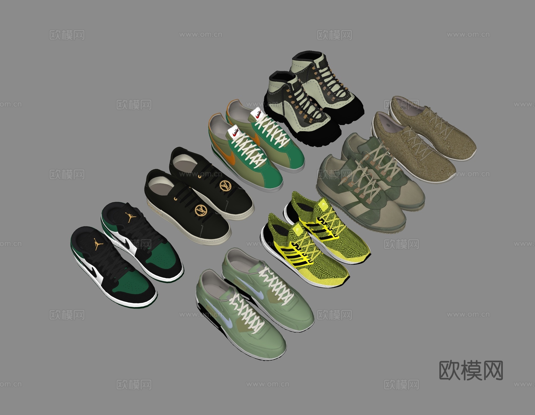 现代运动鞋su模型