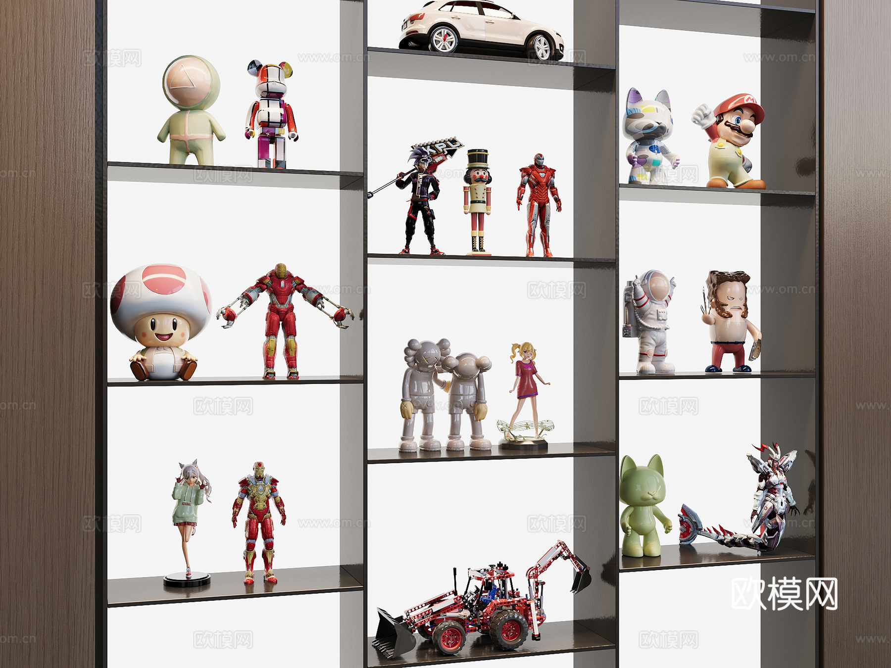 现代玩具手办su模型