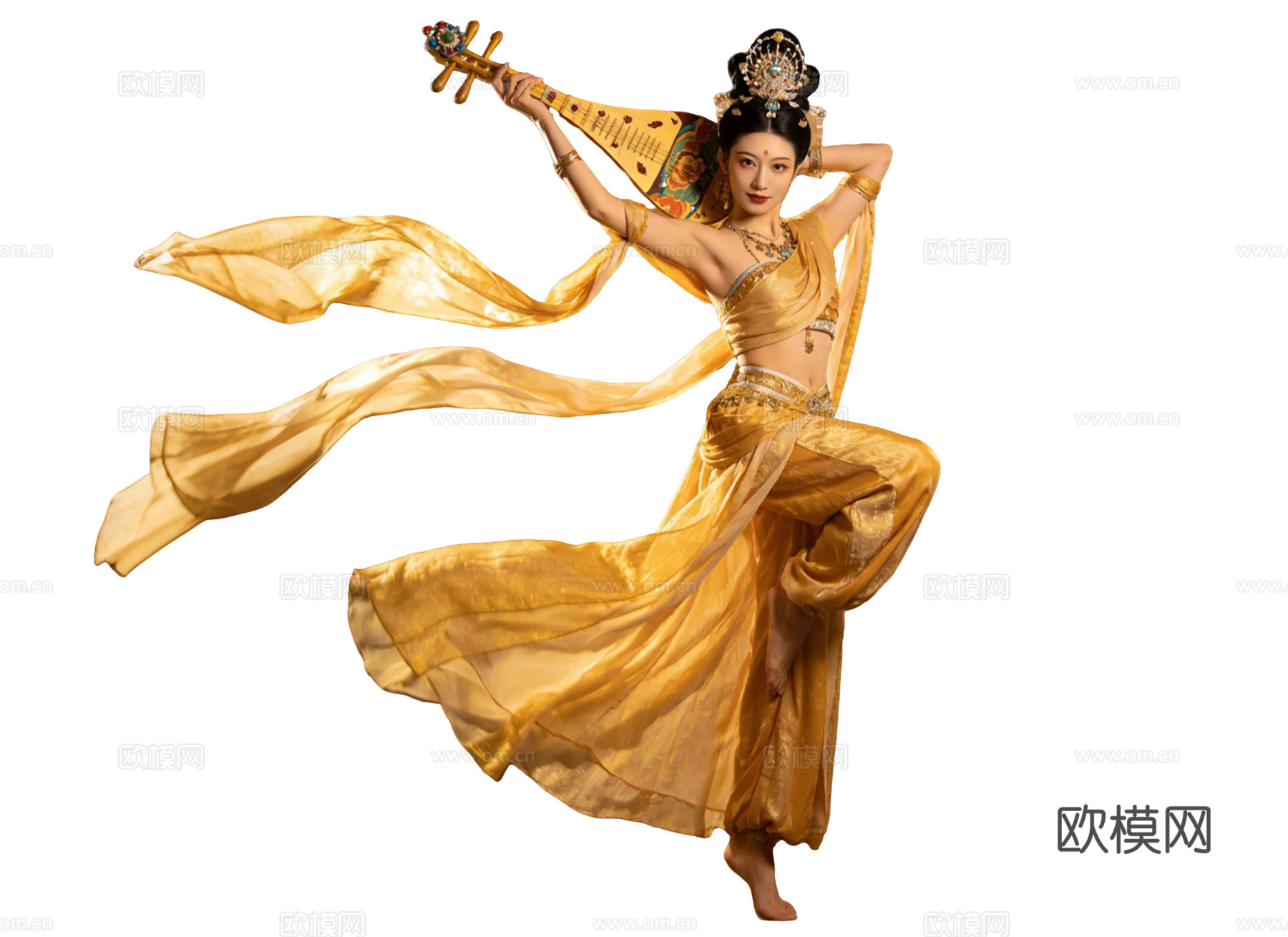 PS免抠敦煌美女 敦煌舞蹈 古装美女 古典美人 跳舞