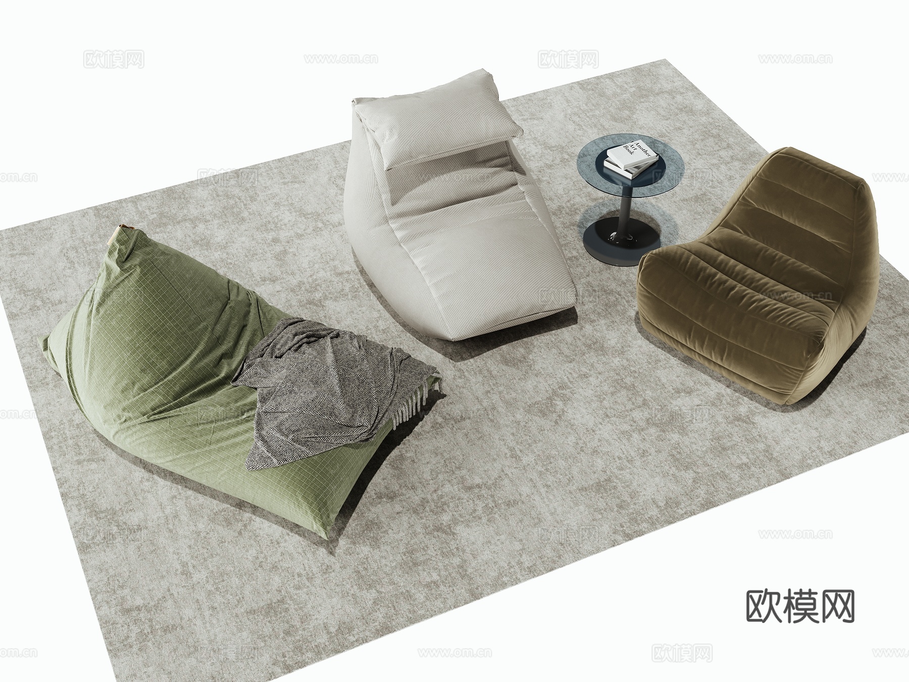 现代懒人沙发su模型