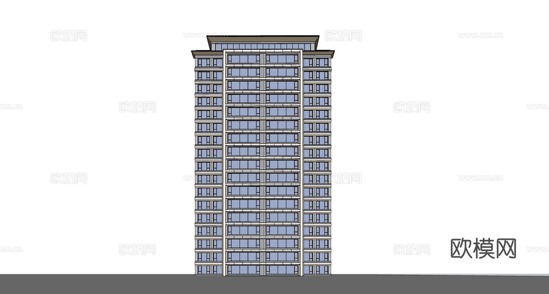 现代高层住宅  小区住宅建筑 高端住宅su模型