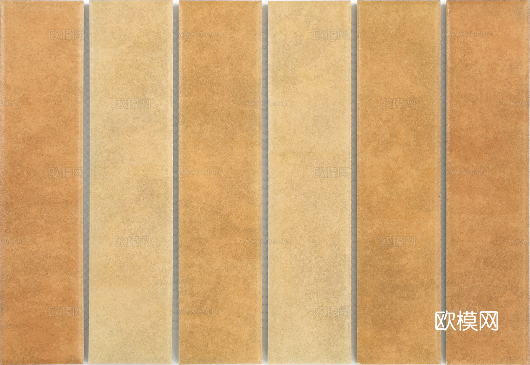 浅黄棕长条手工砖 复古哑光水泥砖 半银行卡宽瓷砖 高清无缝贴