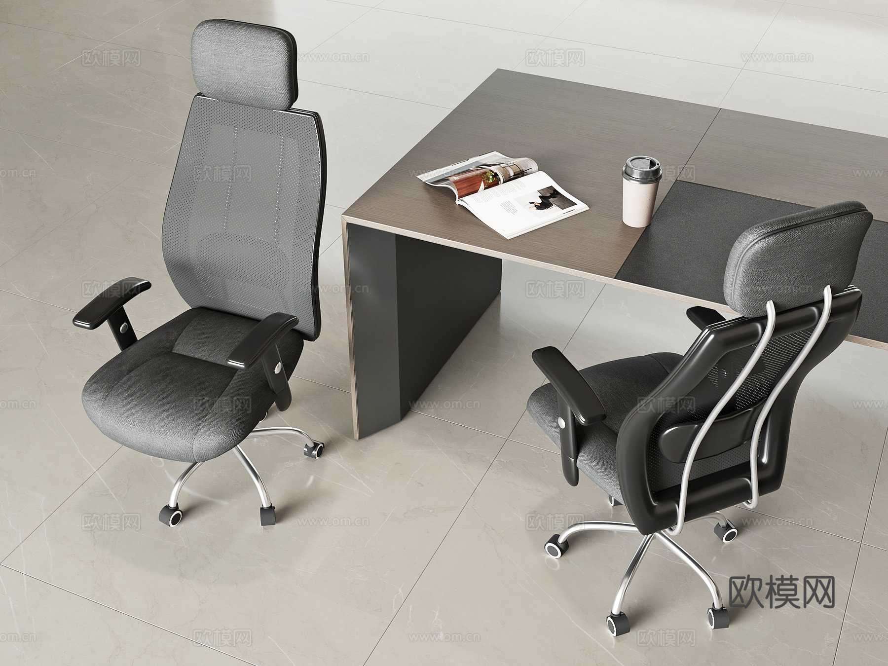 现代办公椅su模型