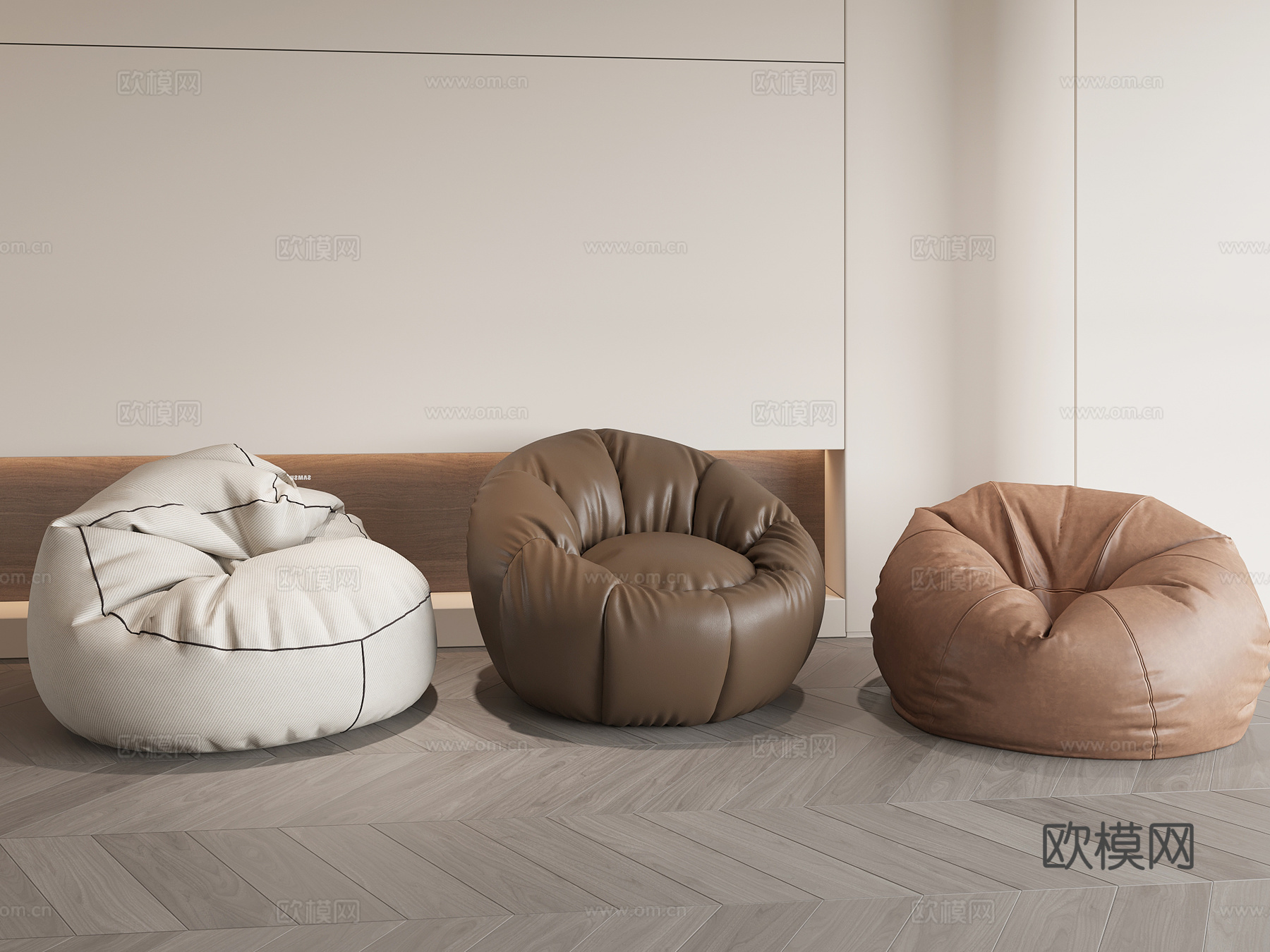 现代懒人沙发su模型