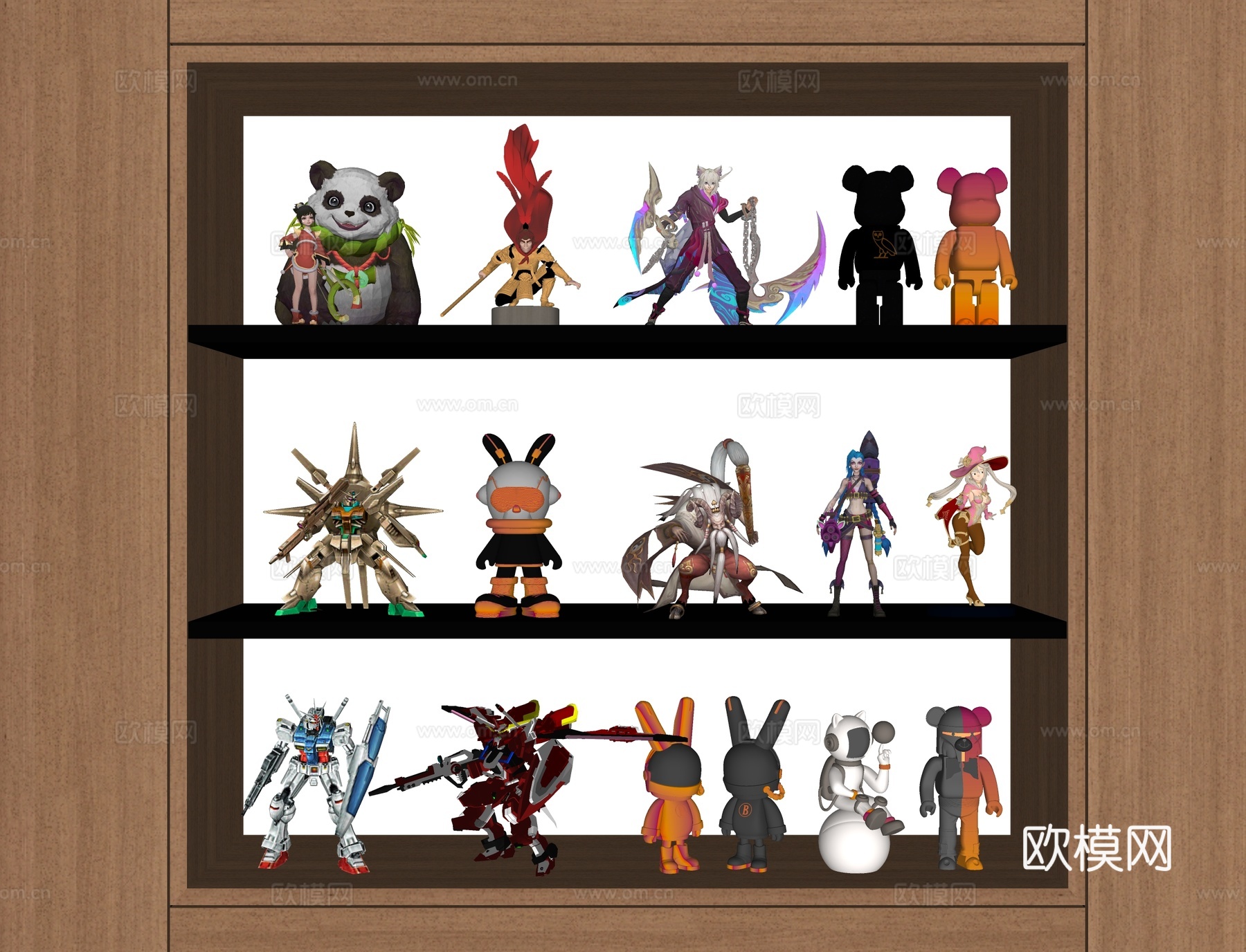 现代玩具手办su模型