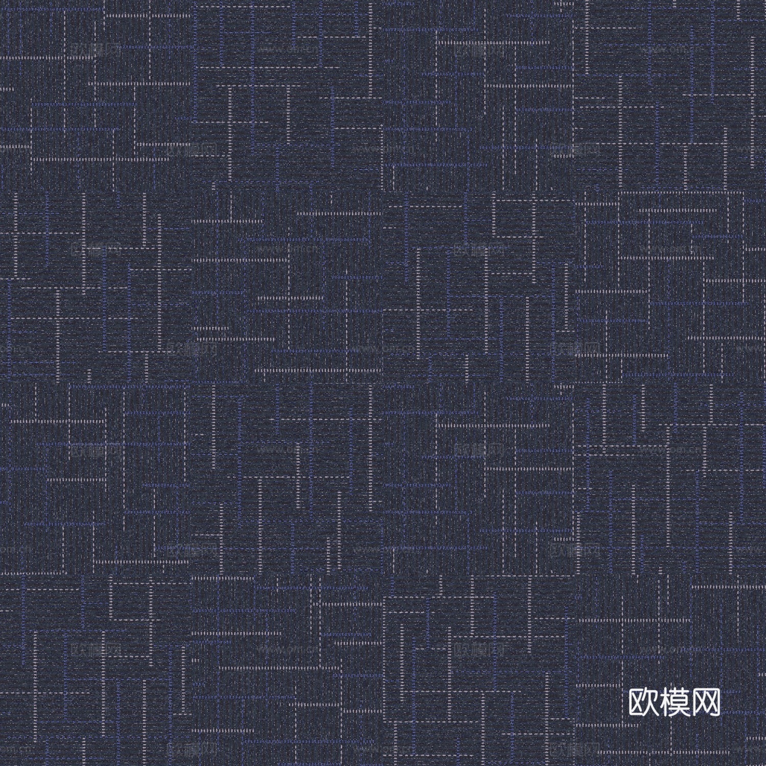 蓝色办公方块地毯