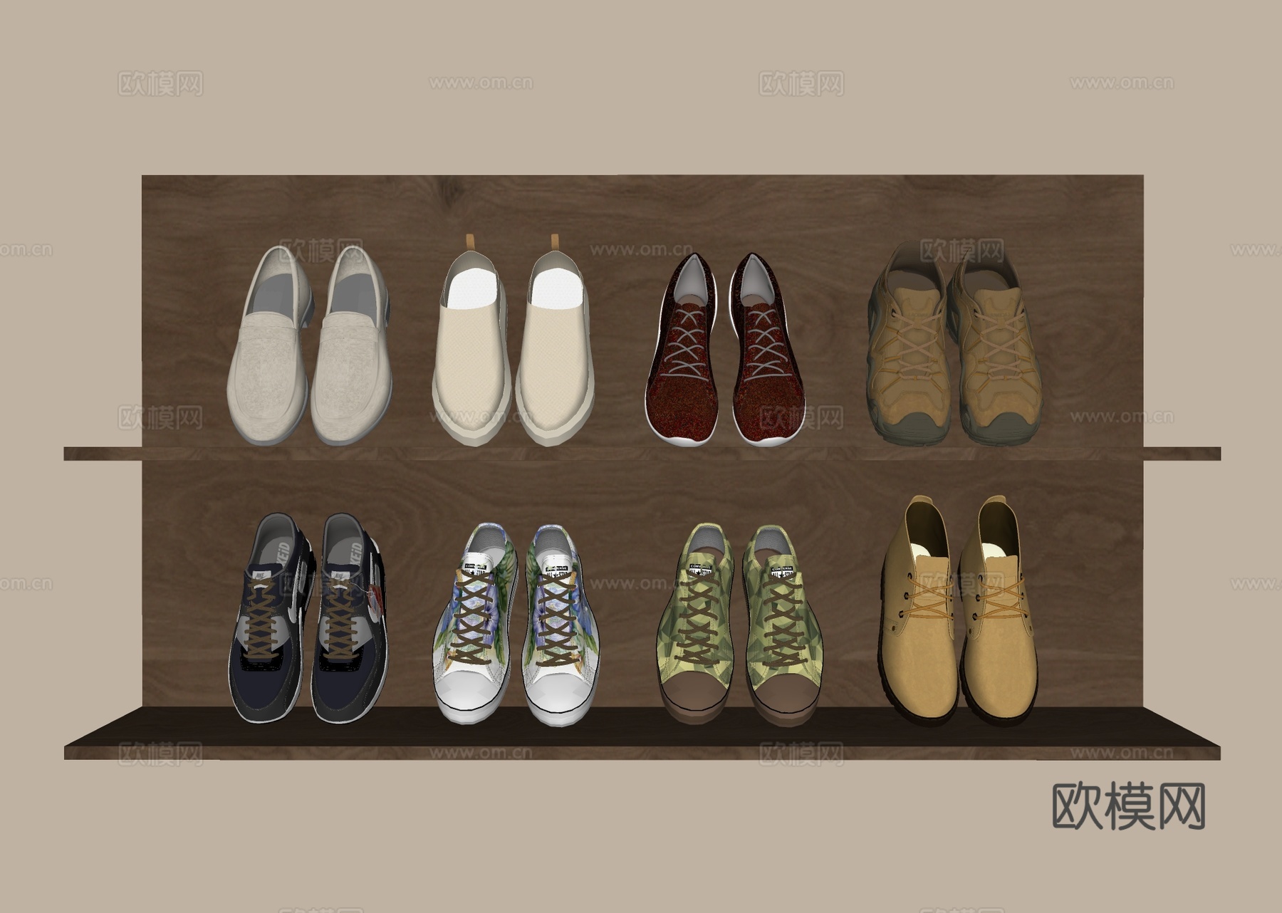 现代运动鞋su模型