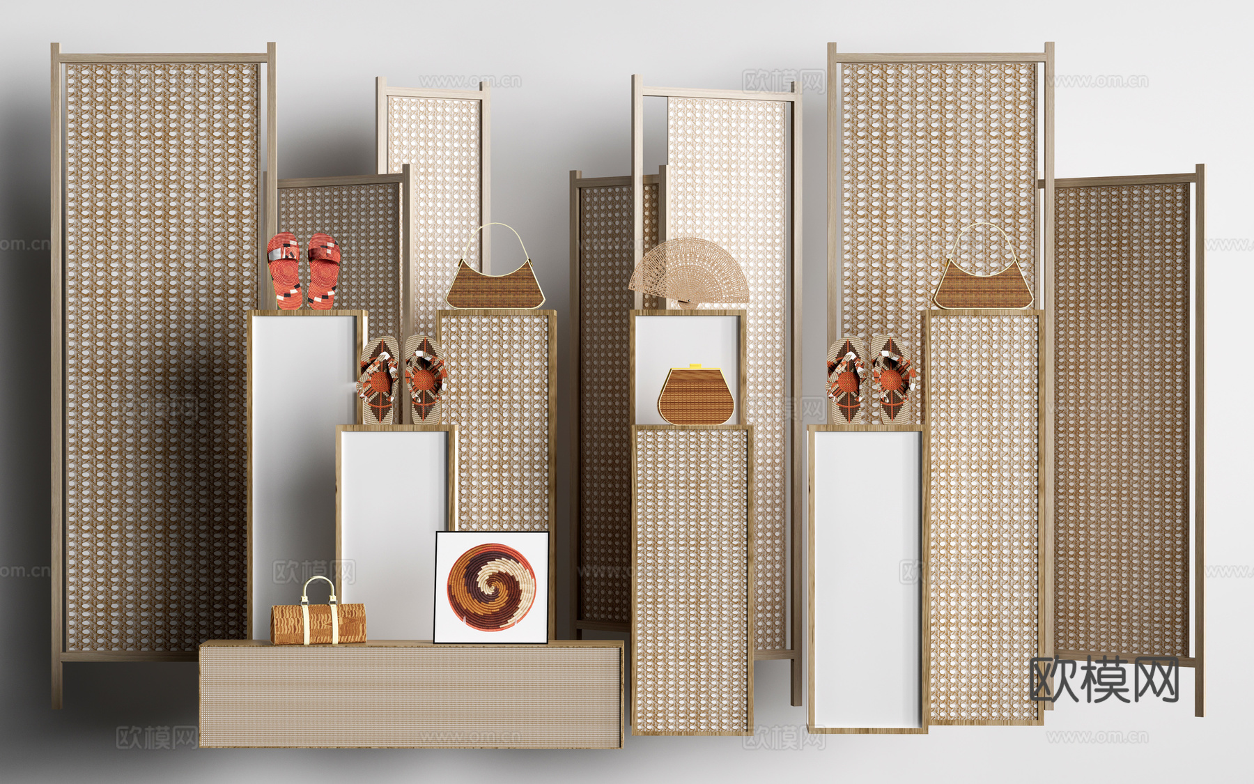 现代文创展台 文创展架 礼品架su模型