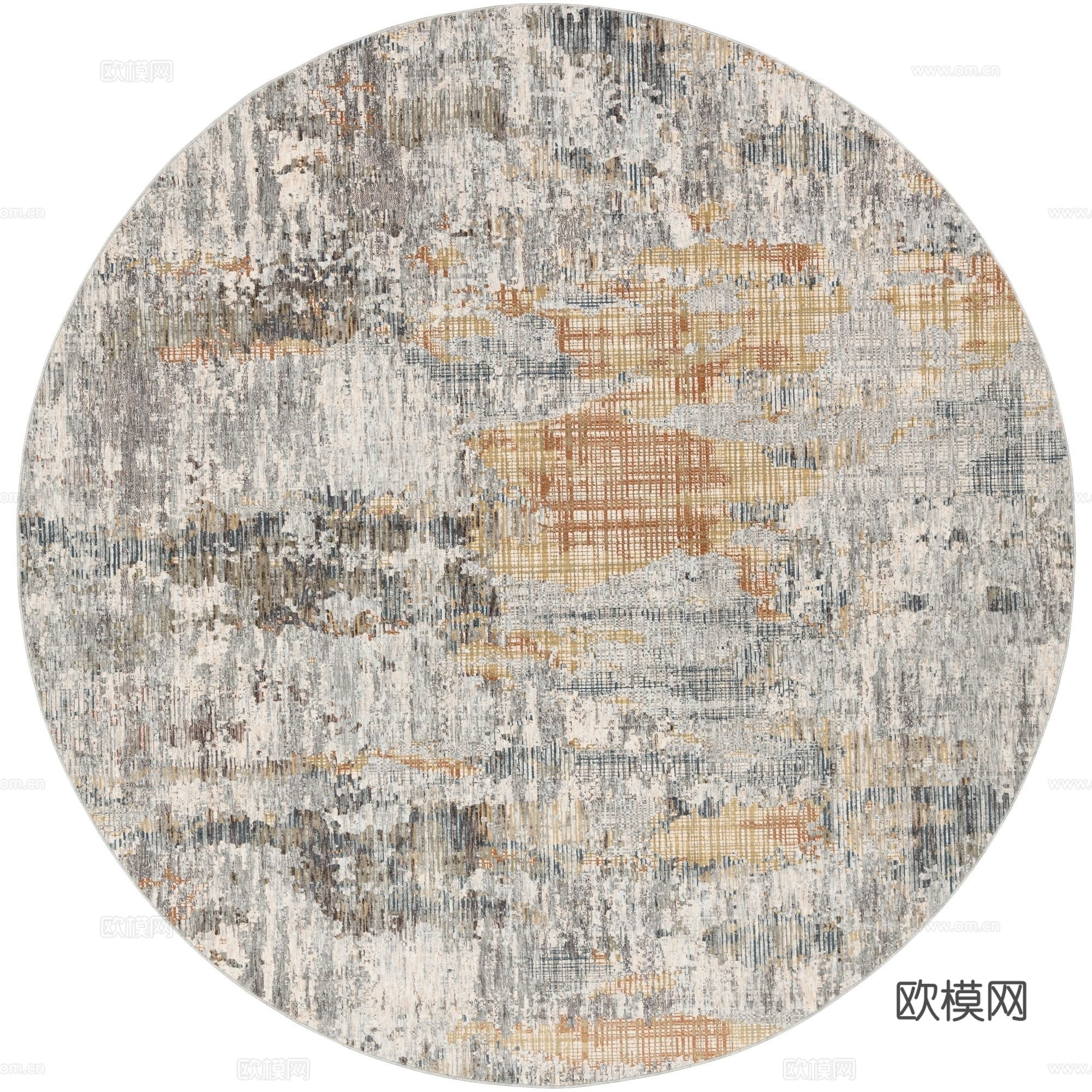 现代圆形肌理地毯