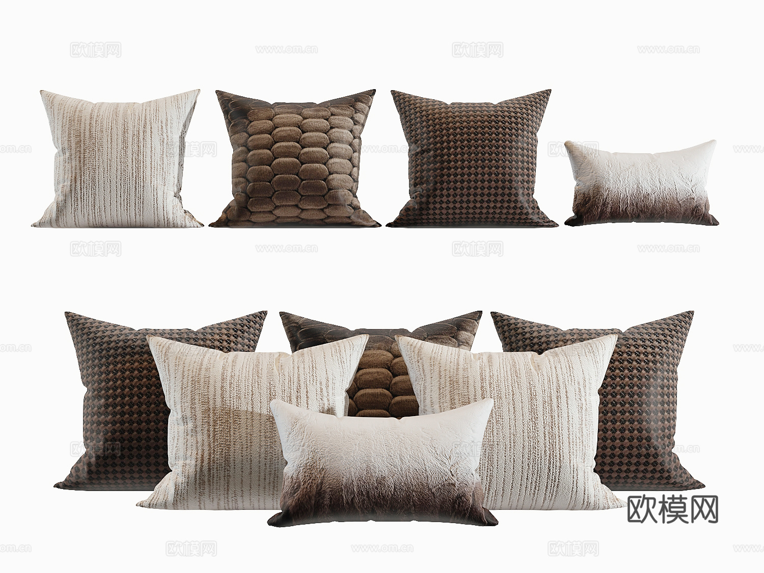 现代抱枕枕头su模型