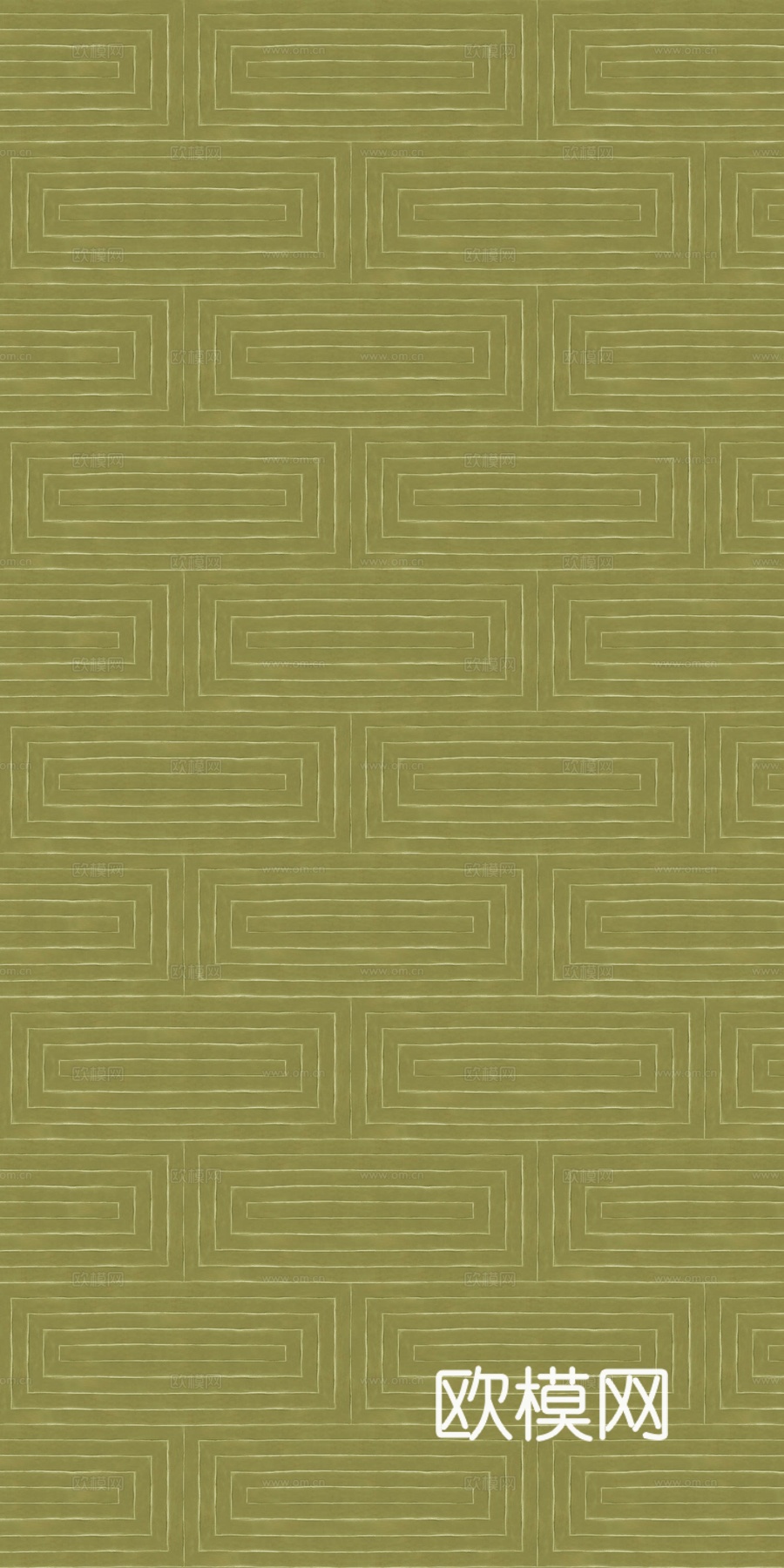 黄色回字形条纹地毯