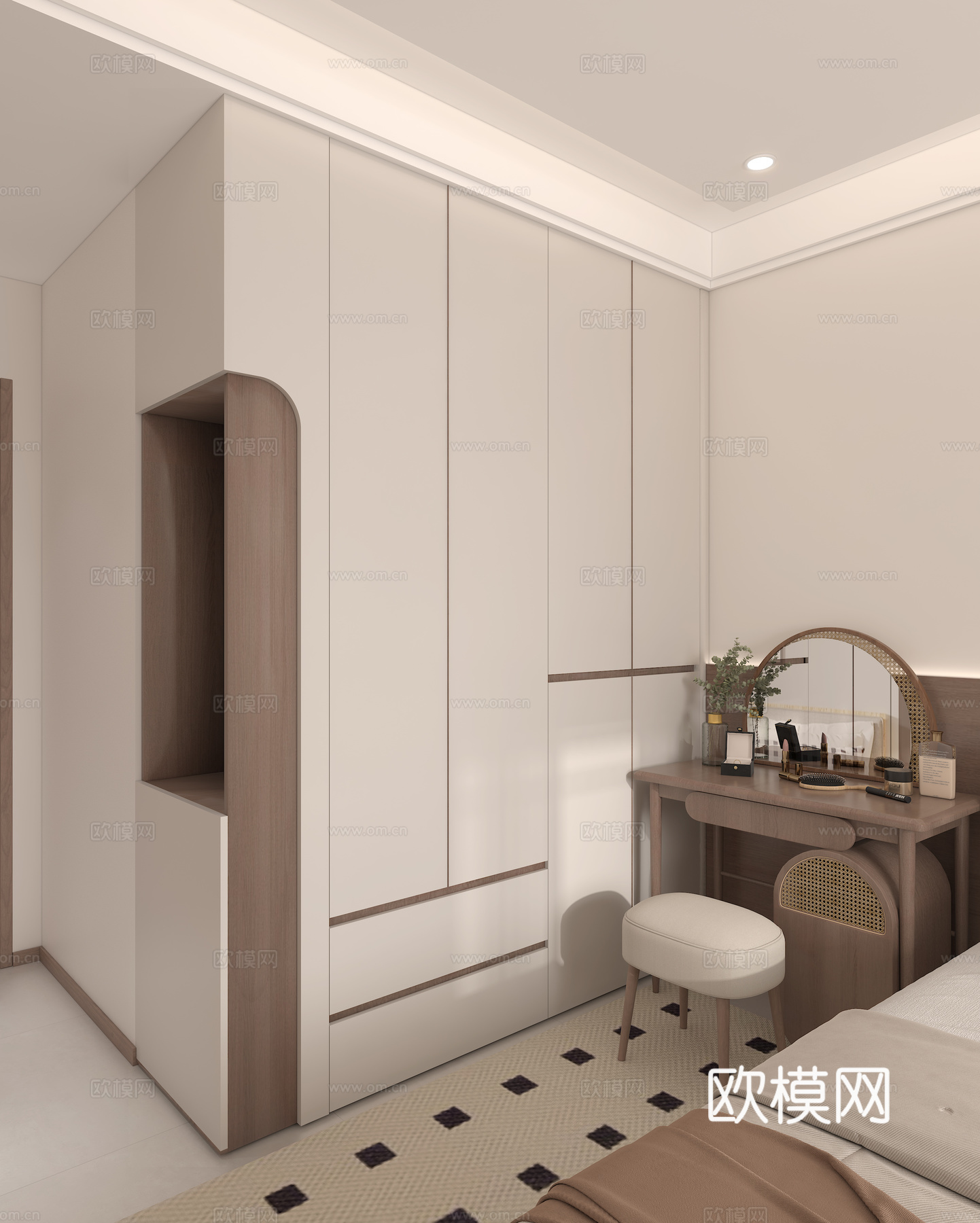 现代衣柜3d模型