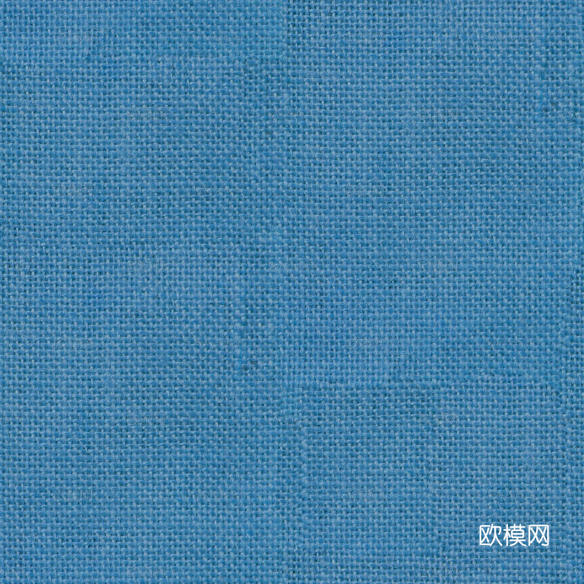蓝色麻布布料