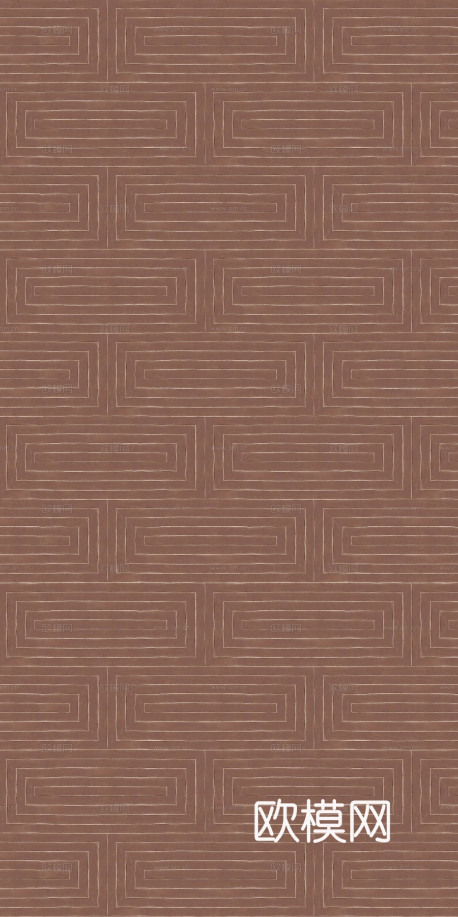 红色回字形条纹地毯