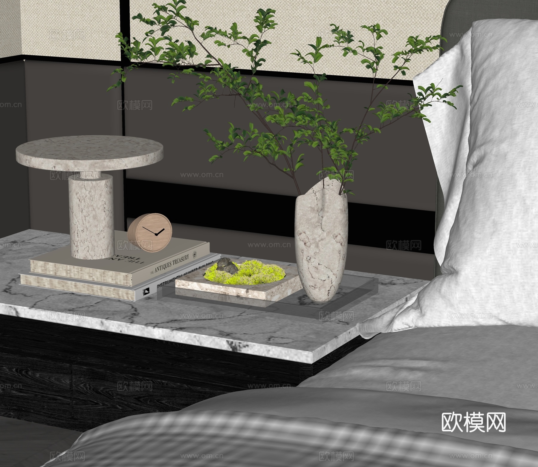 现代装饰品摆件su模型