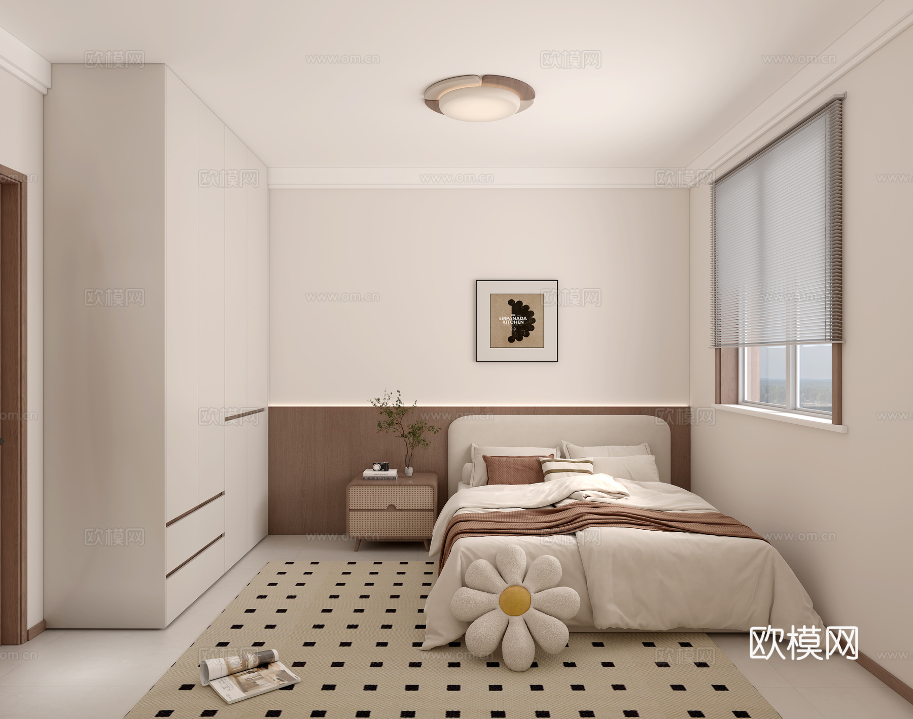 现代保姆间3d模型