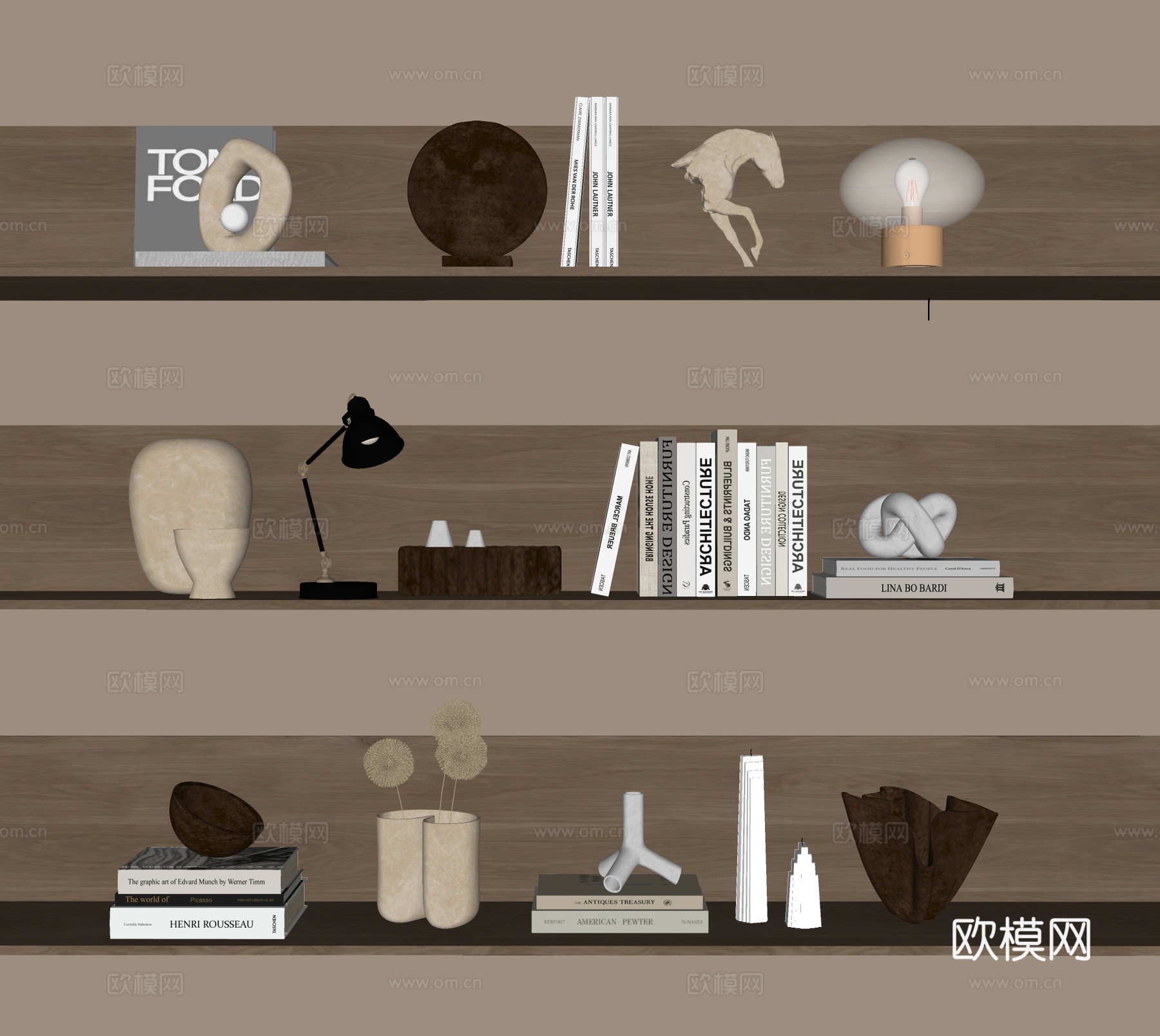 现代装饰品摆件su模型