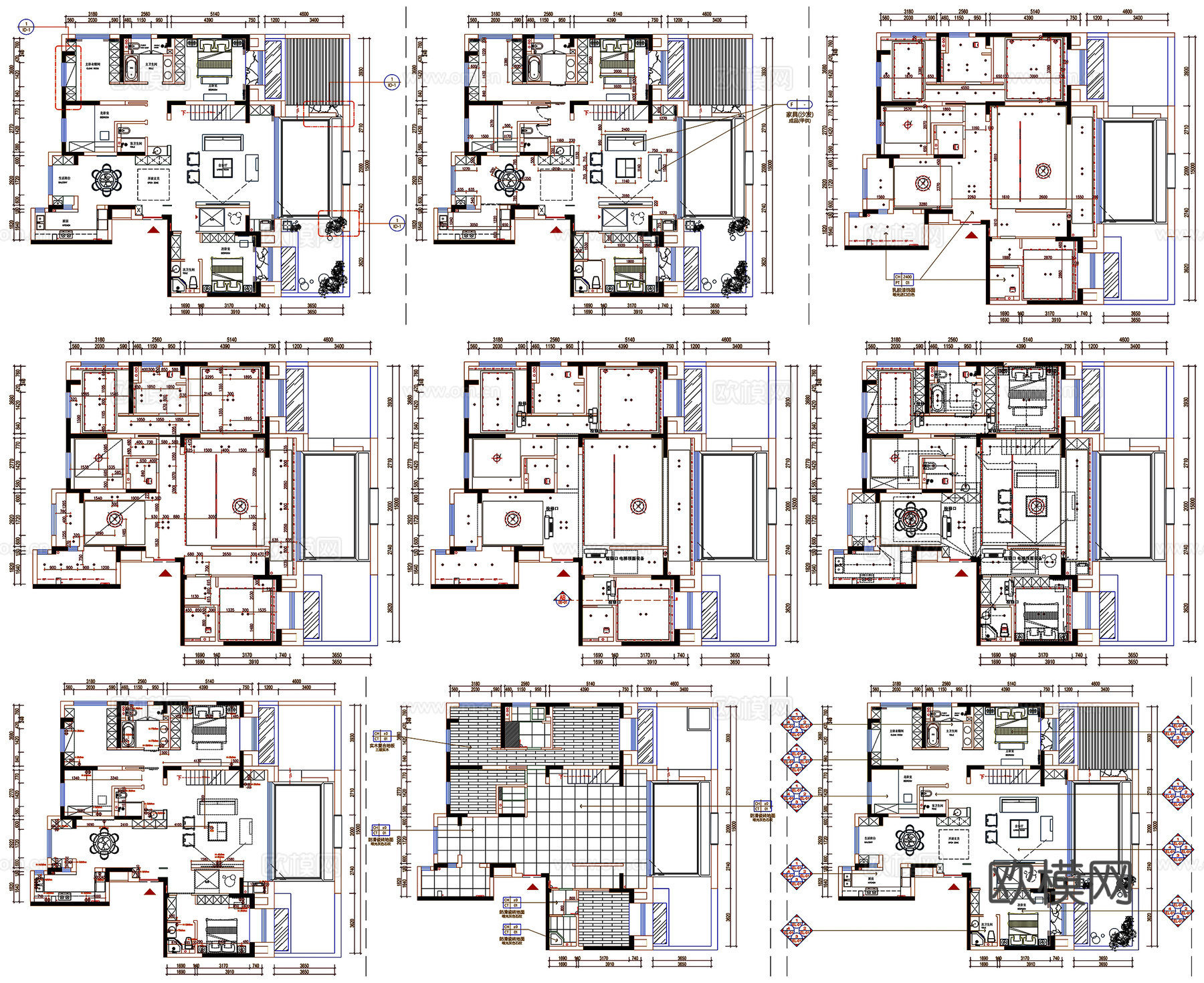 制图模板平面图CAD素材图库cad施工图