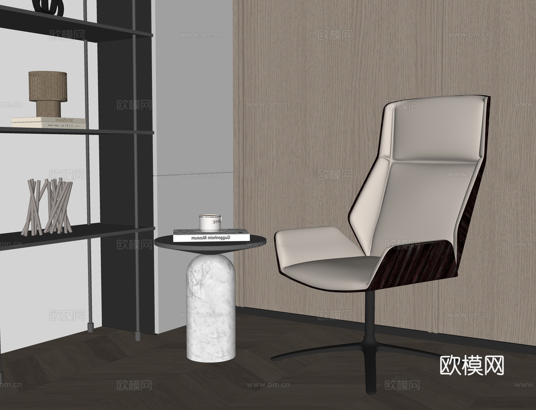 现代休闲椅su模型