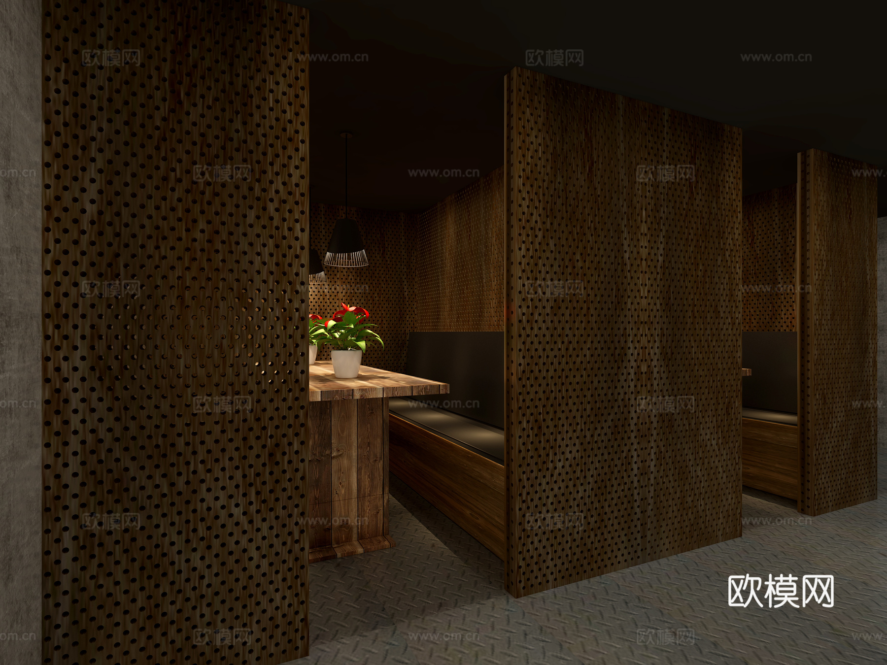 工业风门头 包厢3d模型