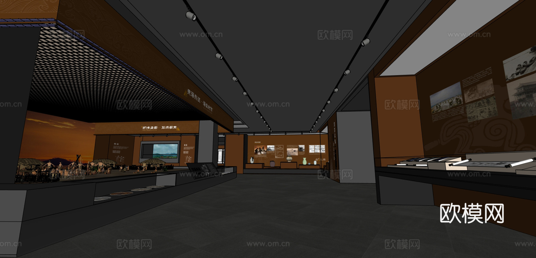 现代博物馆su模型