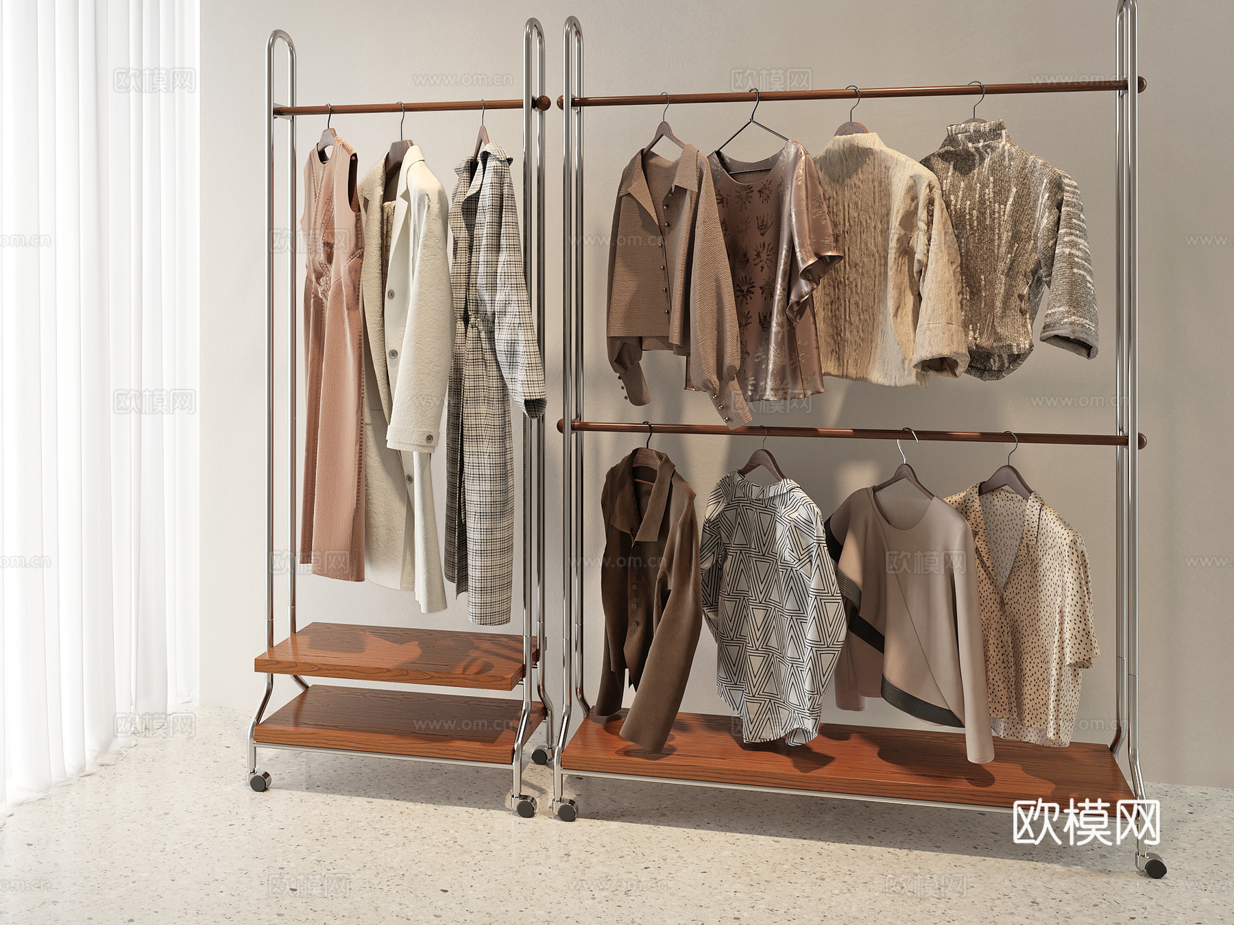 现代衣服su模型