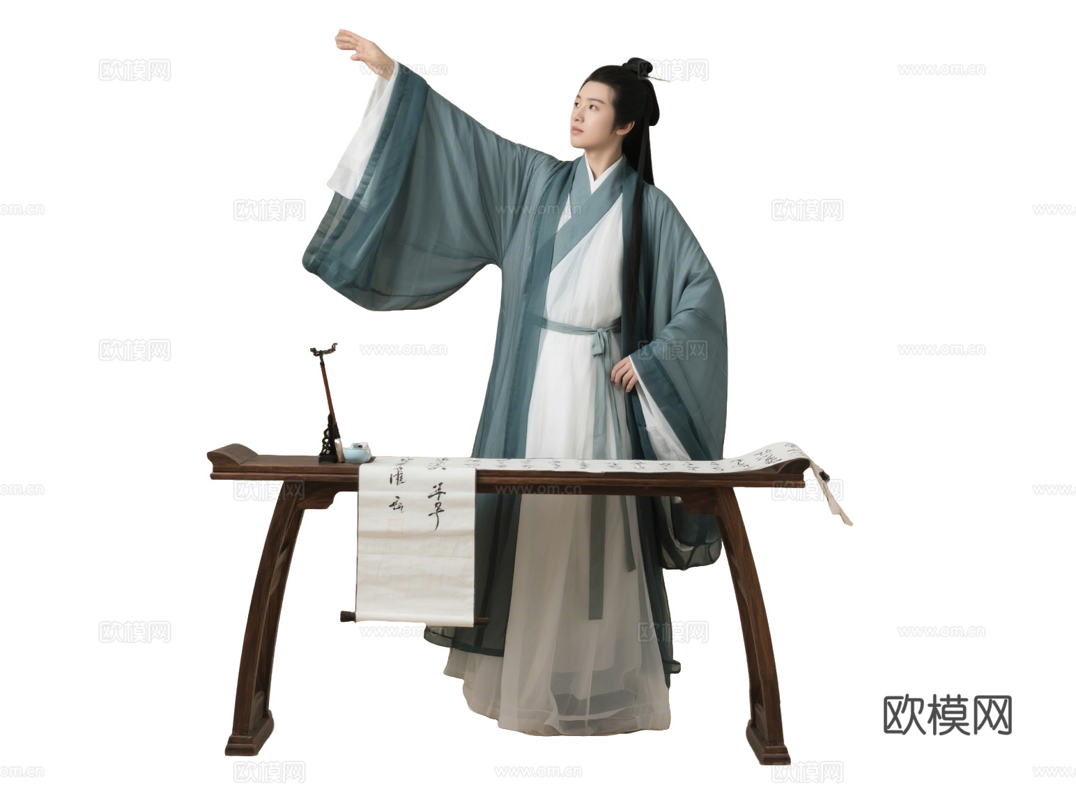 PS免抠古装人物 古代读书人 古装男子 书生 文人骚客 诗人