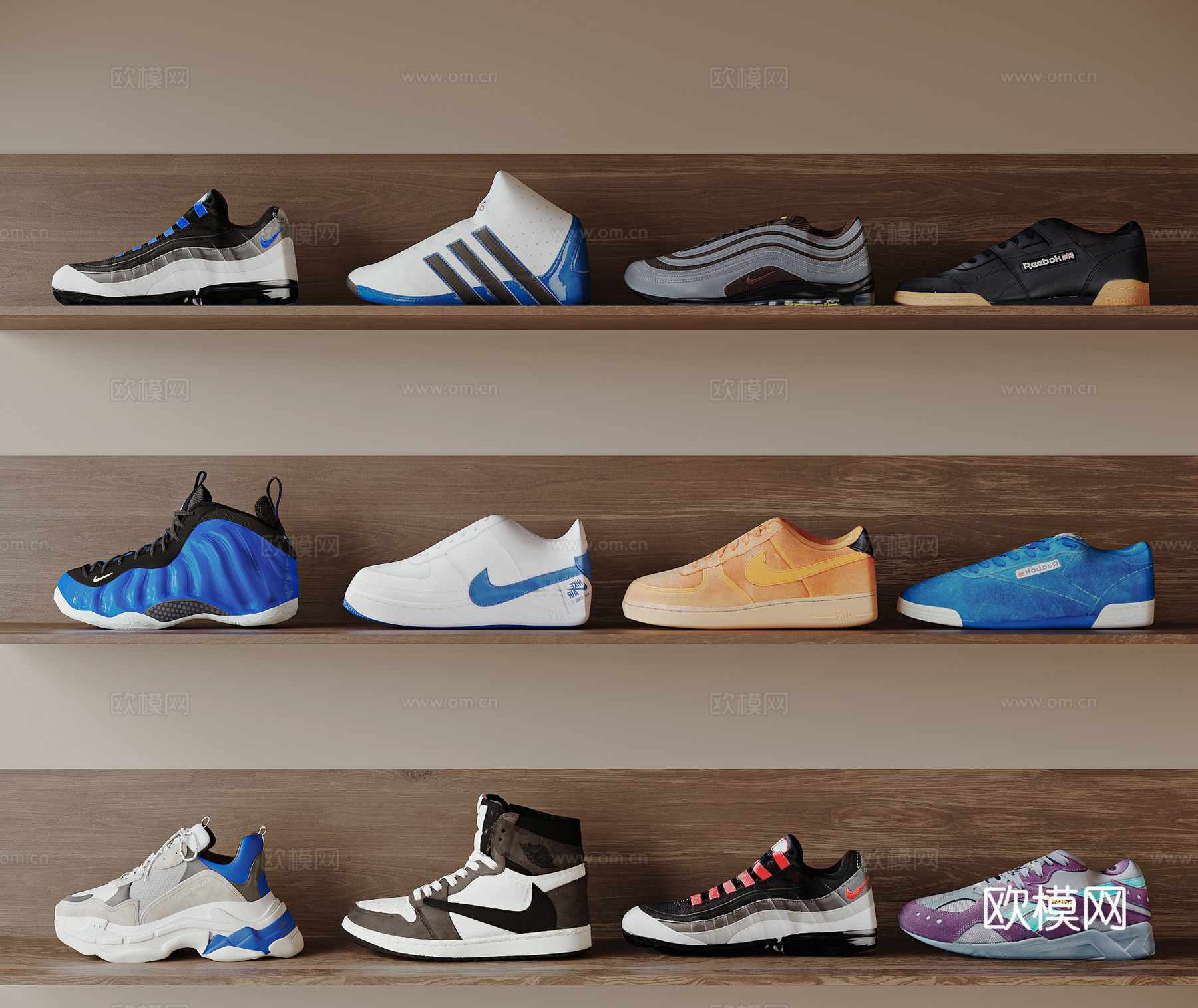 现代运动鞋su模型