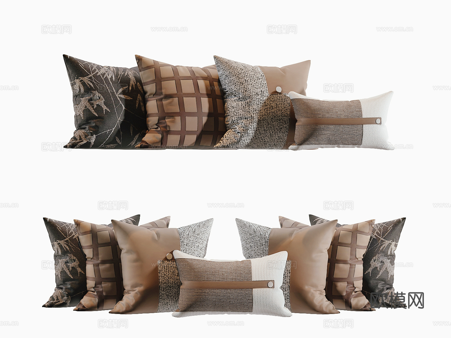 现代抱枕枕头su模型
