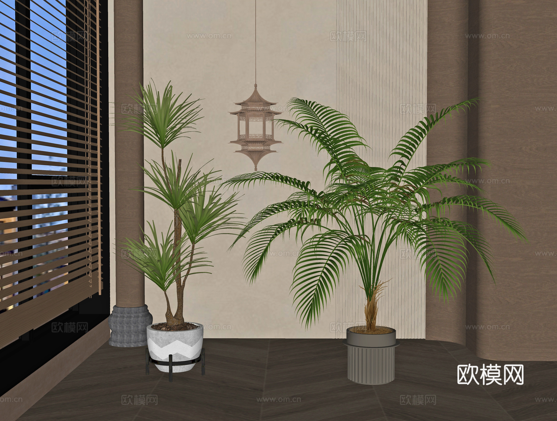 现代绿植盆栽su模型