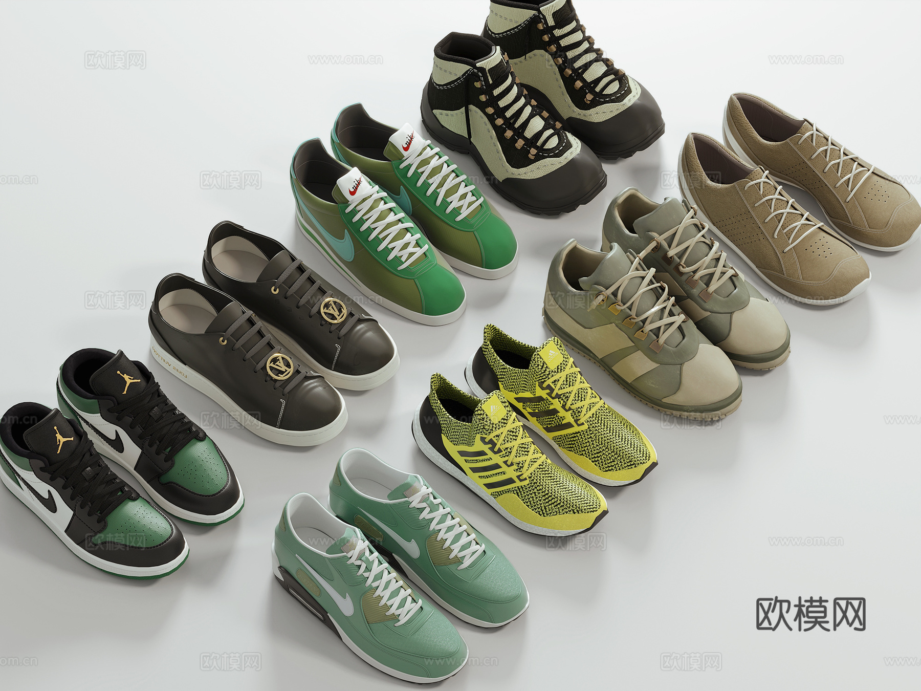 现代运动鞋su模型