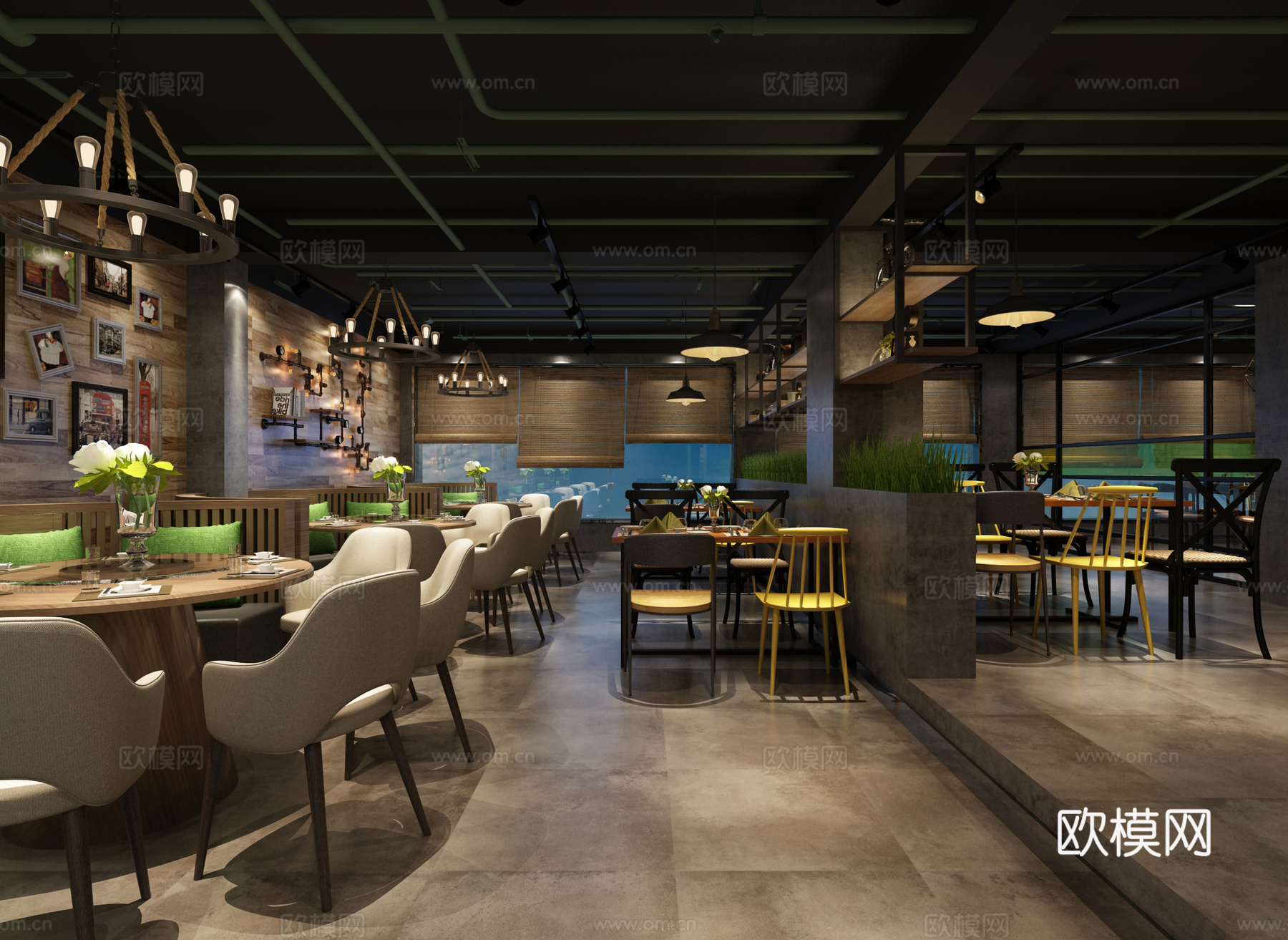 工业风鱼火锅工装3d模型