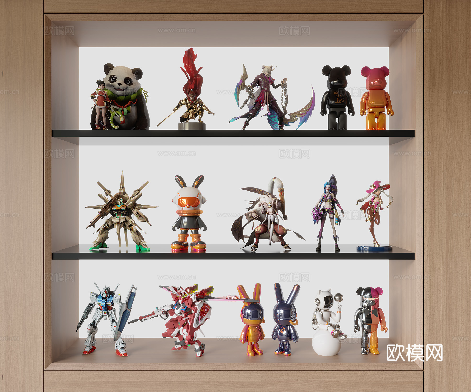 现代玩具手办su模型