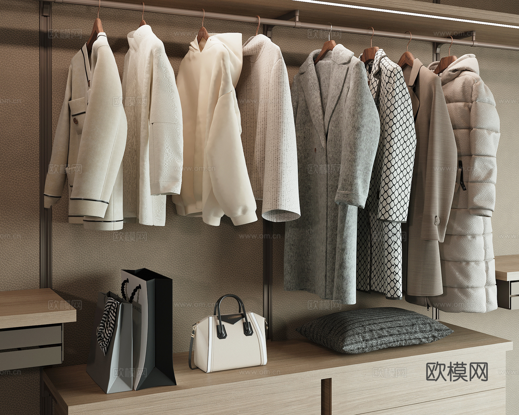 现代衣服su模型