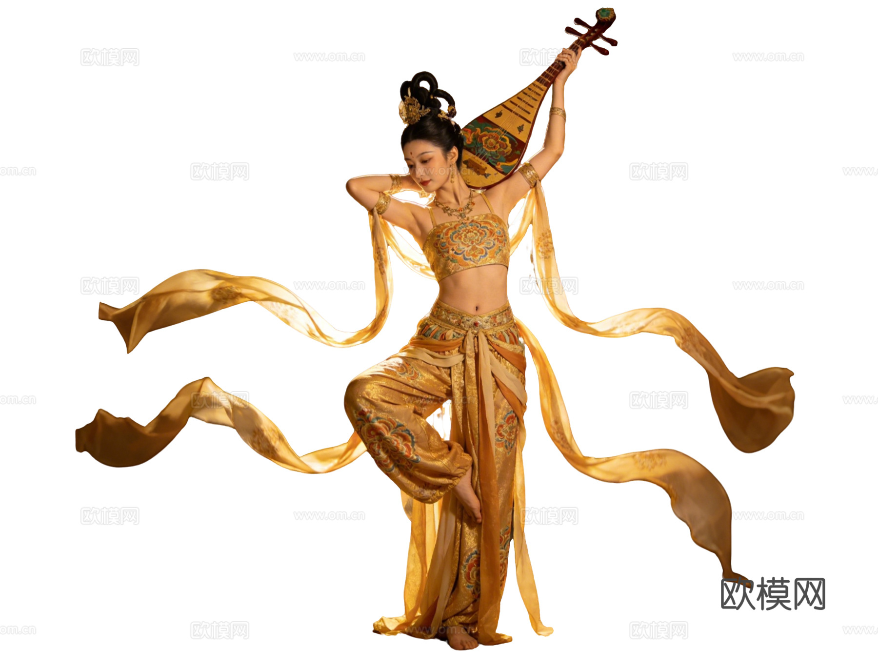 PS免抠敦煌美女 敦煌舞蹈 古装美女 古典美人 跳舞