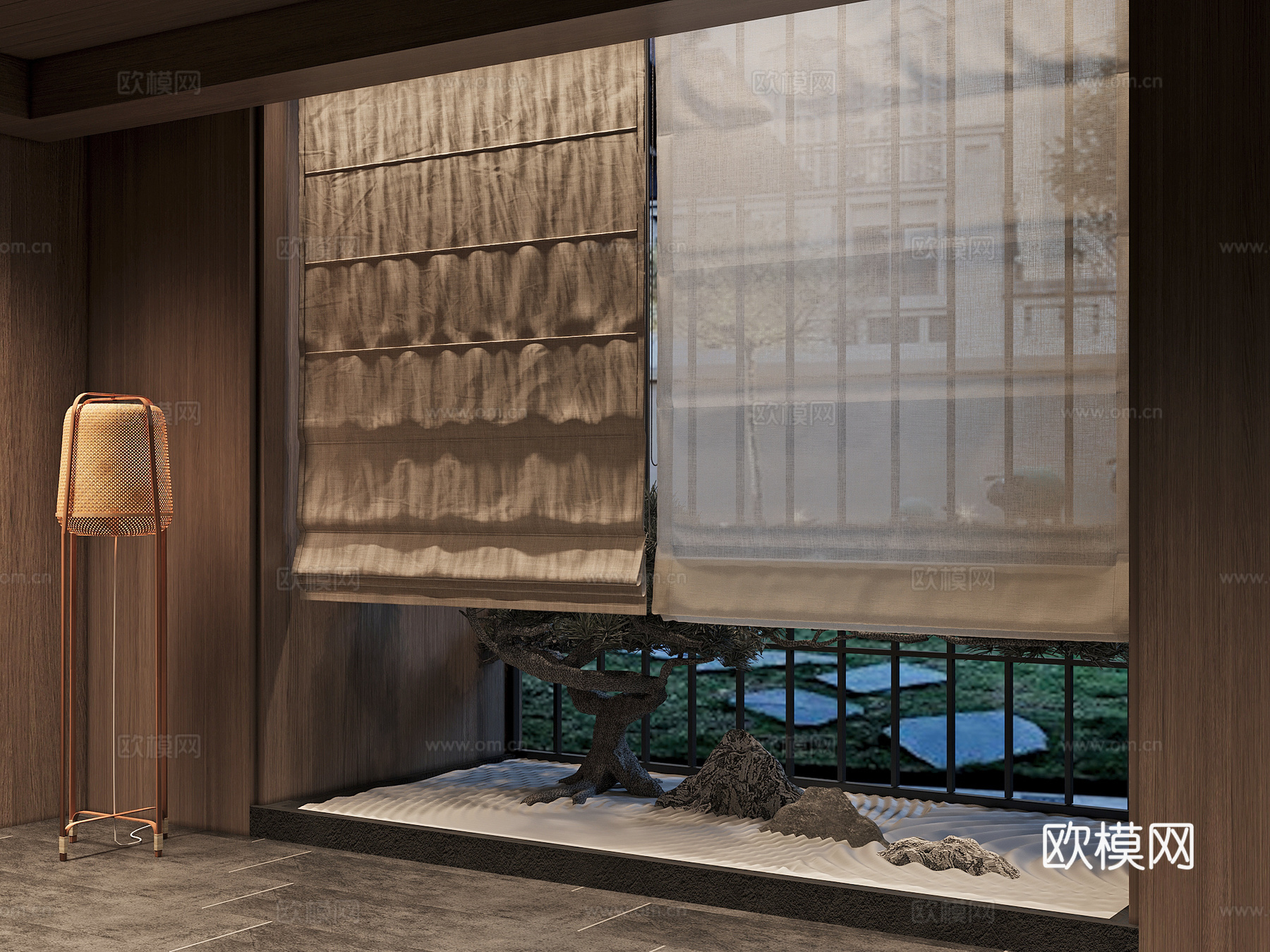 现代卷帘su模型