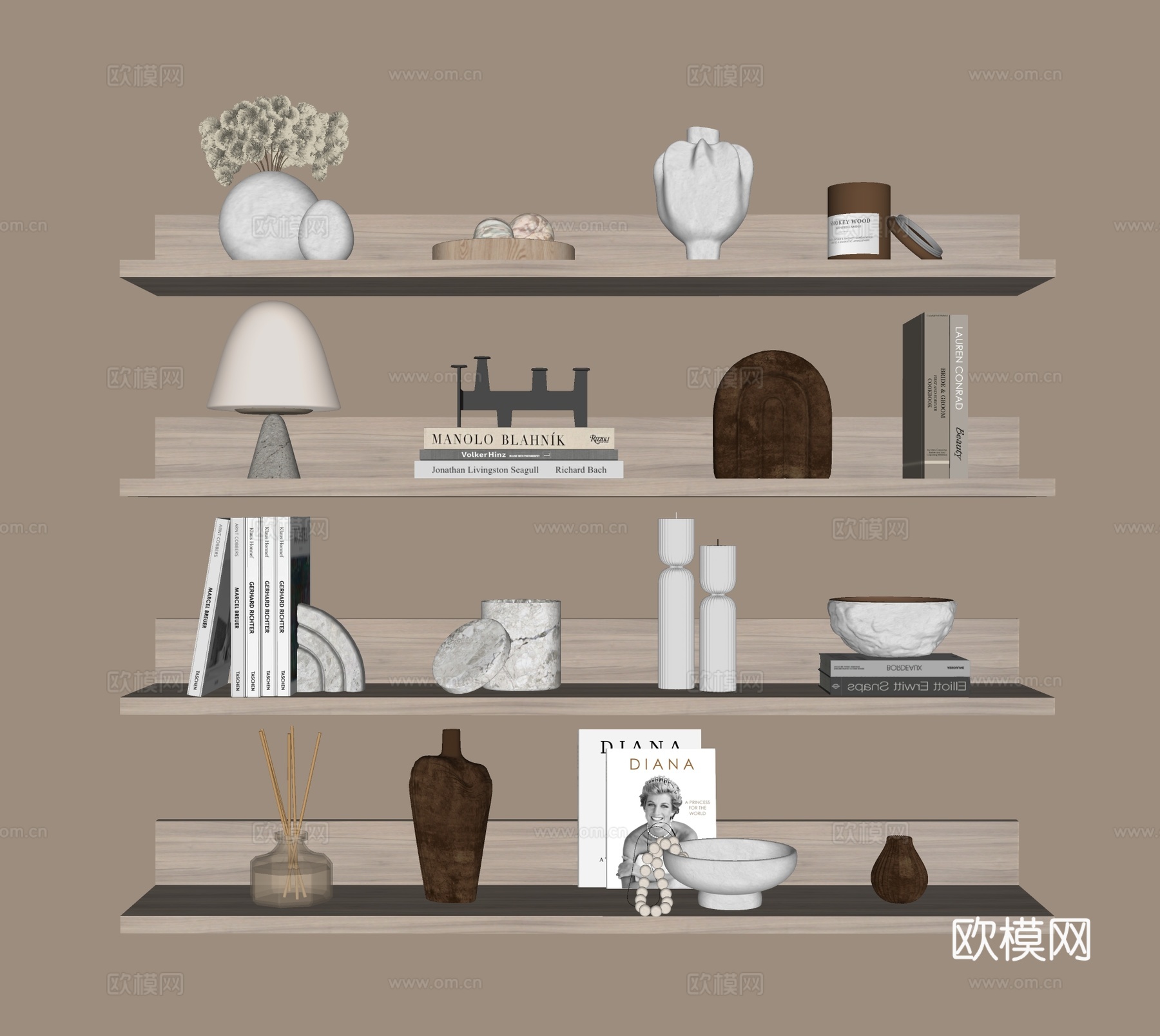 现代装饰品摆件su模型