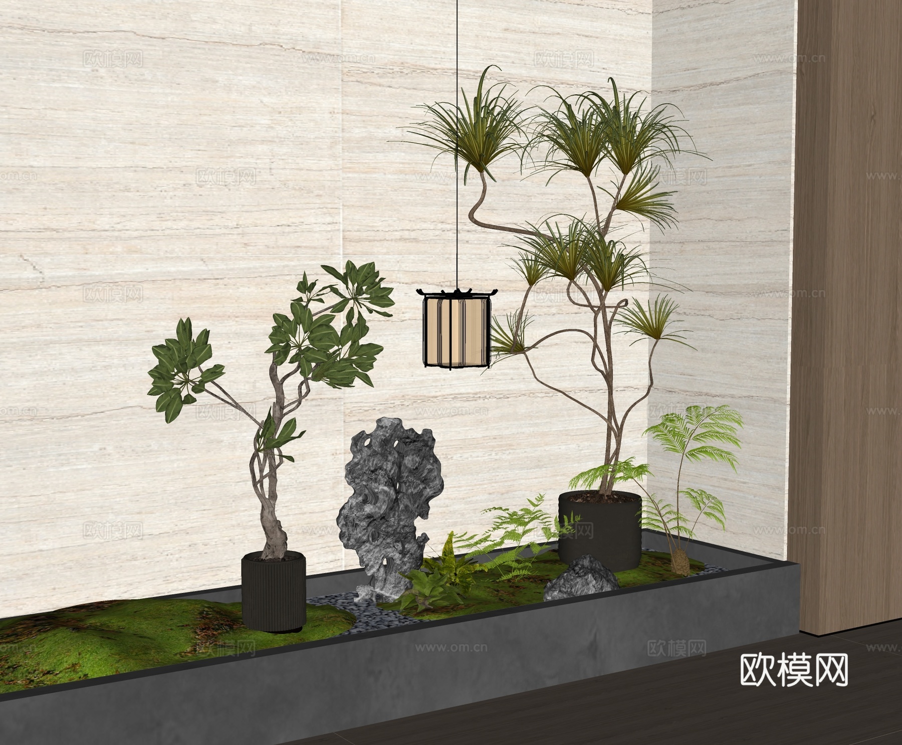 现代绿植盆栽su模型