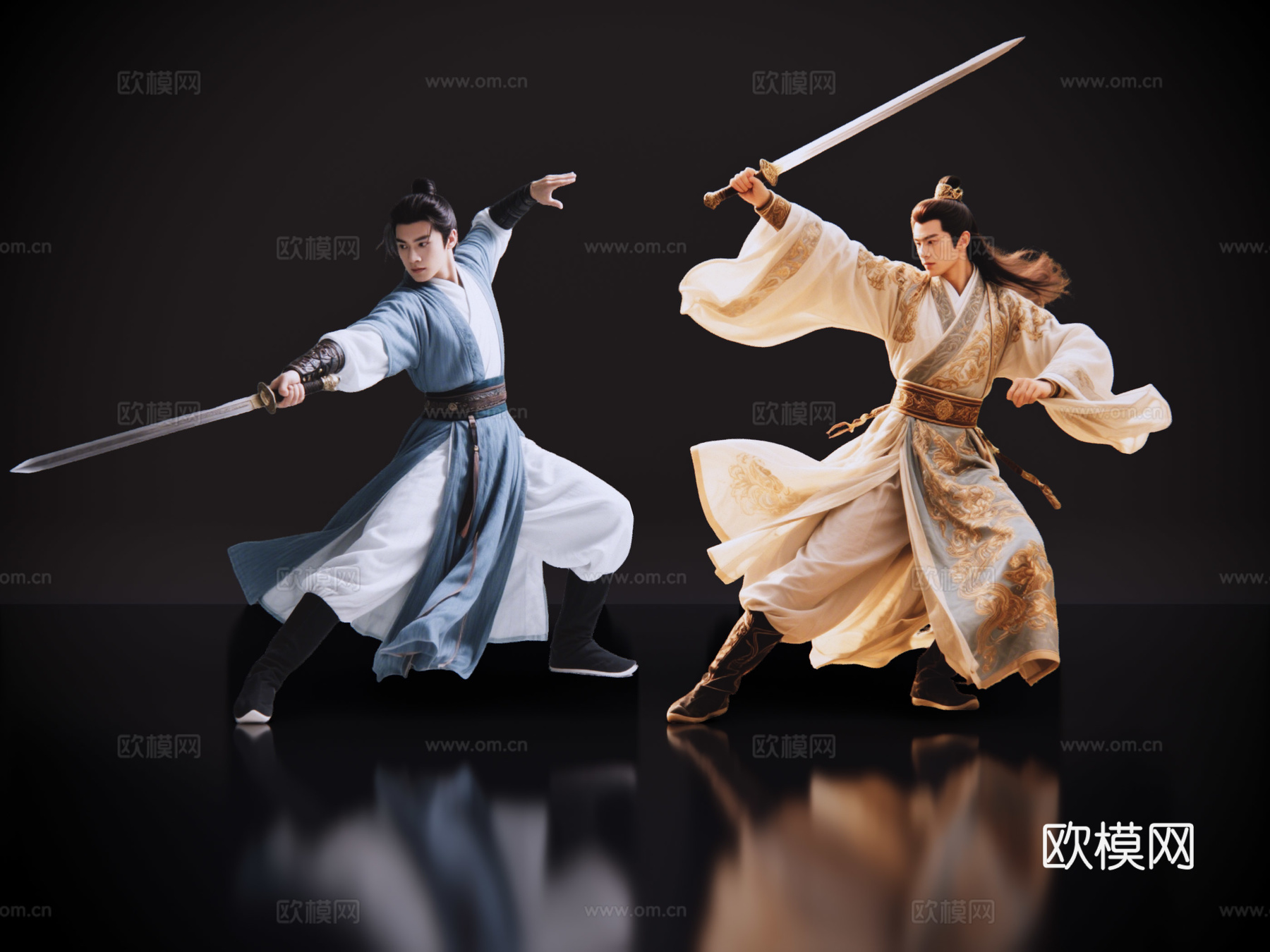 2D武林高手 武侠人物 功夫高手 武术高手 武术 剑客su模型